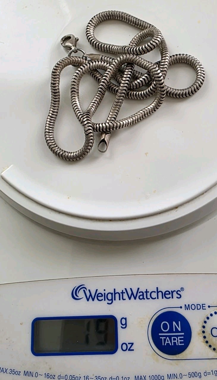 Sterling Silver 925 Snake Chain Necklace 21in Lobster clasp 19 gram total weight