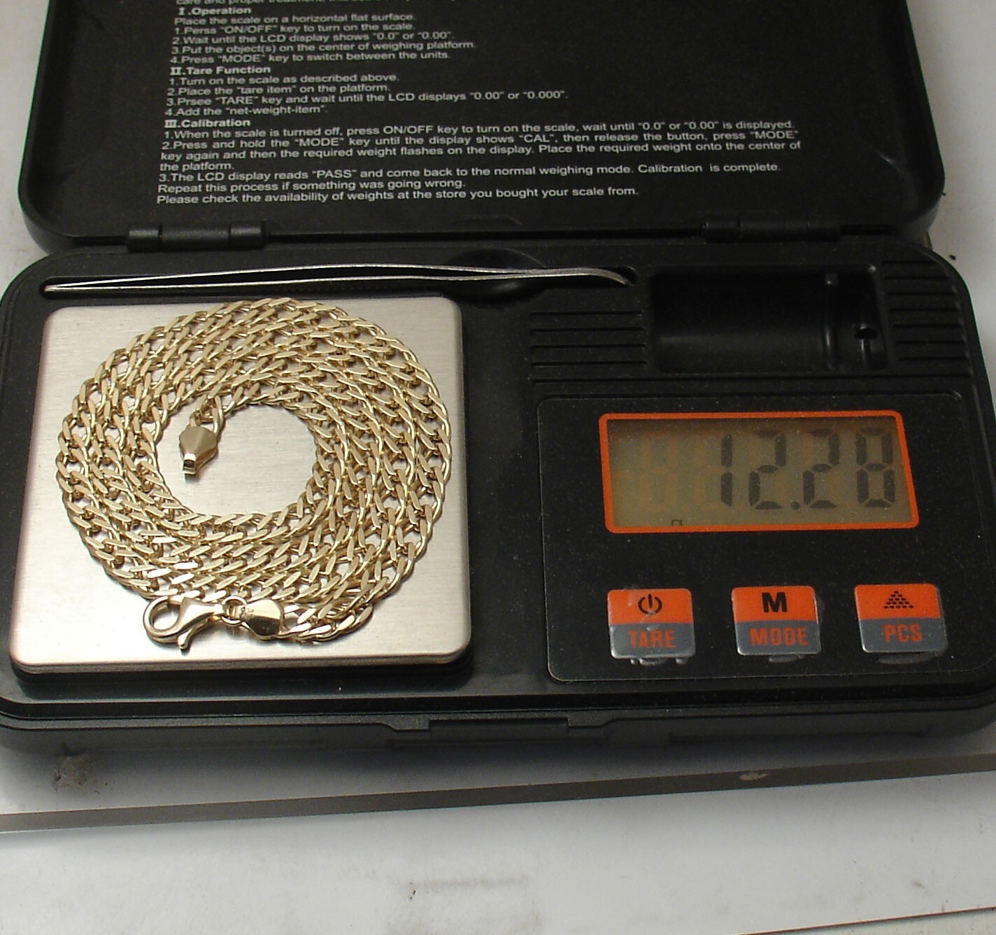 18″ Technibond Unique Double Curb Chain Necklace 14K Yellow Gold Plated Silver