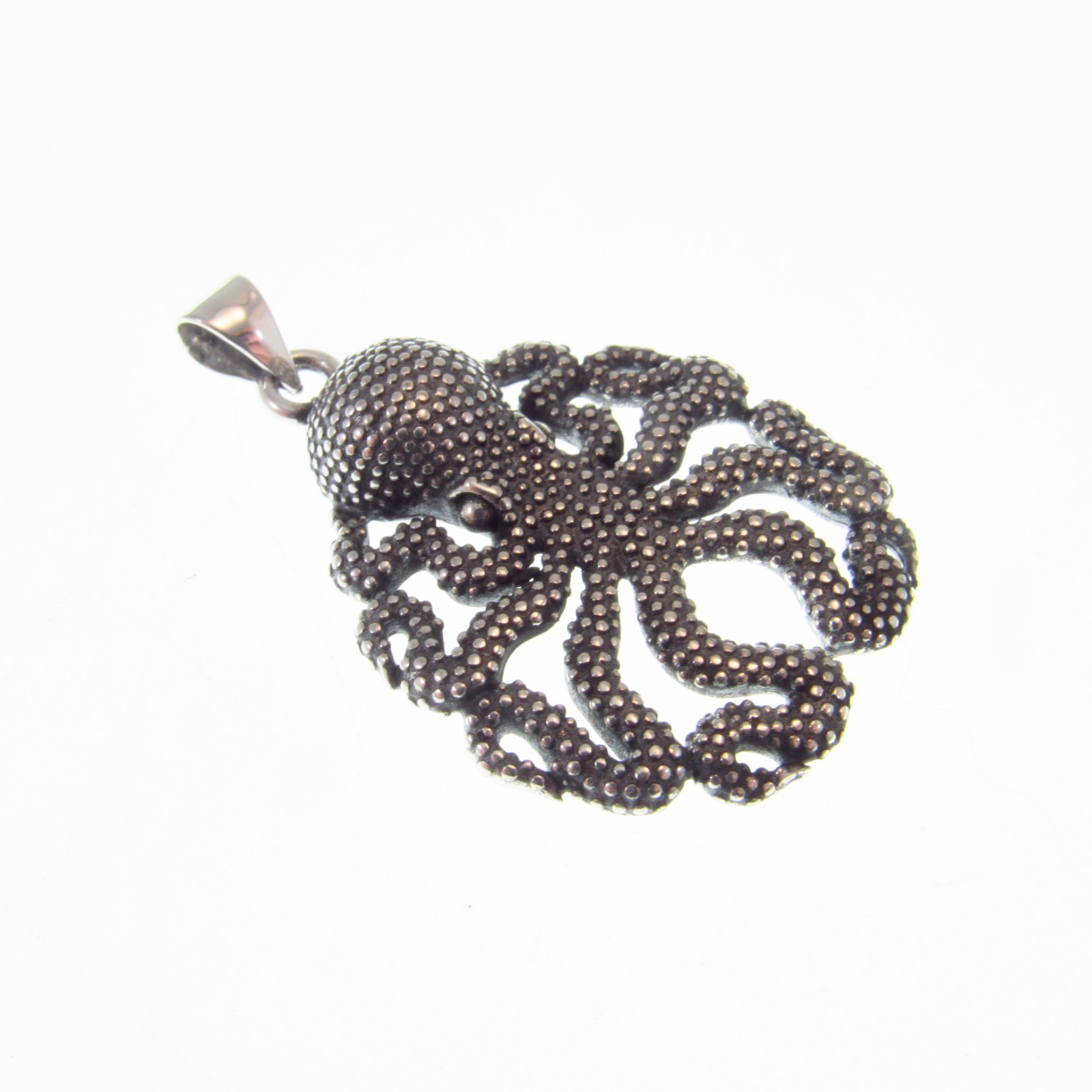 Solid 925 Sterling Silver Octopus Pendant Kraken Tentacle Nautical Sea Creature