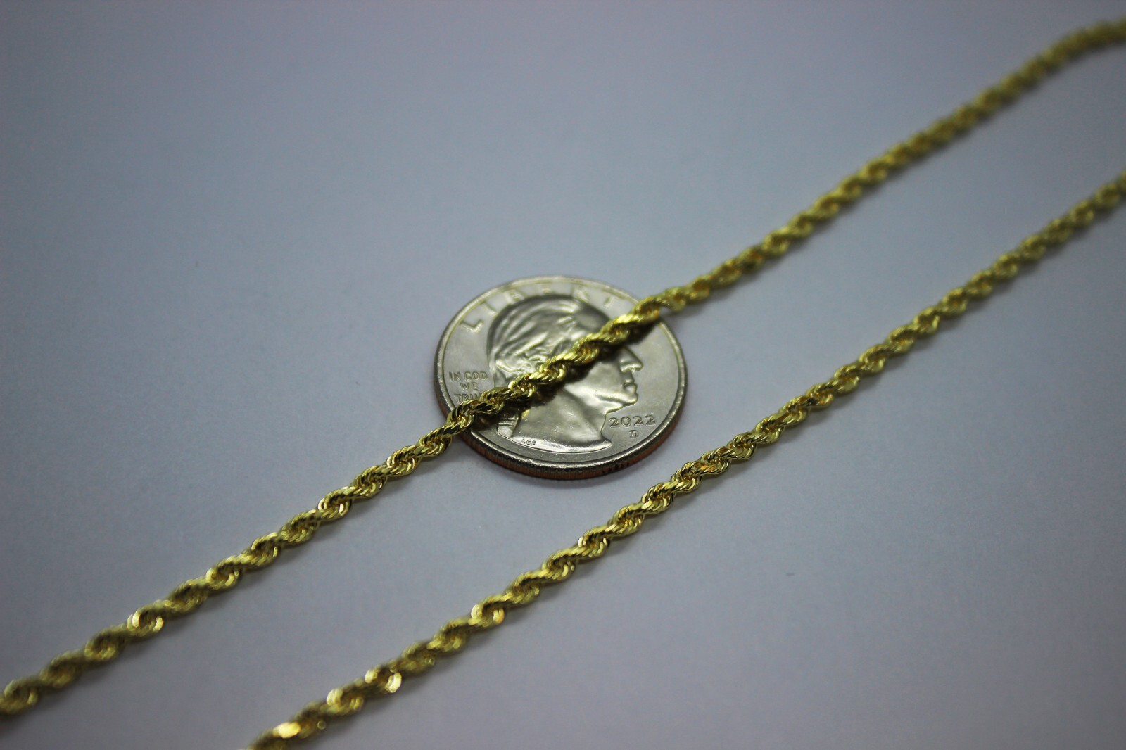 10K Yellow Solid Gold Rope Diamond Cut Chain necklace 1.5mm – 5mm 16″ – 30″