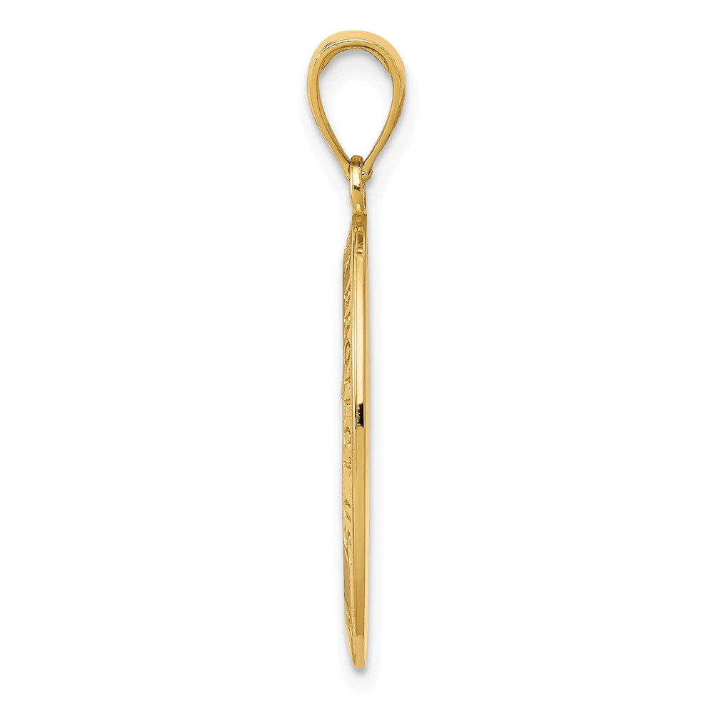 10K / 14K Yellow Gold Saint Christopher Medal Pendant