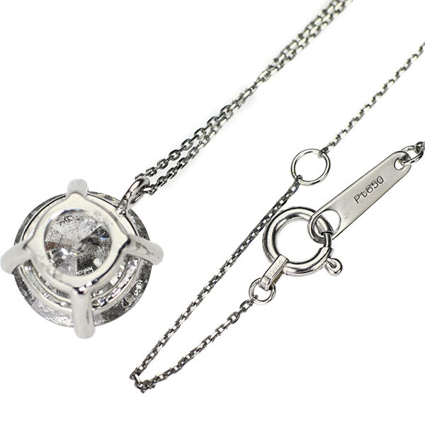 Brand New Pt850/Pt950 LDH Diamond Pendant Necklace 3.218ct I I2 Very Good Free