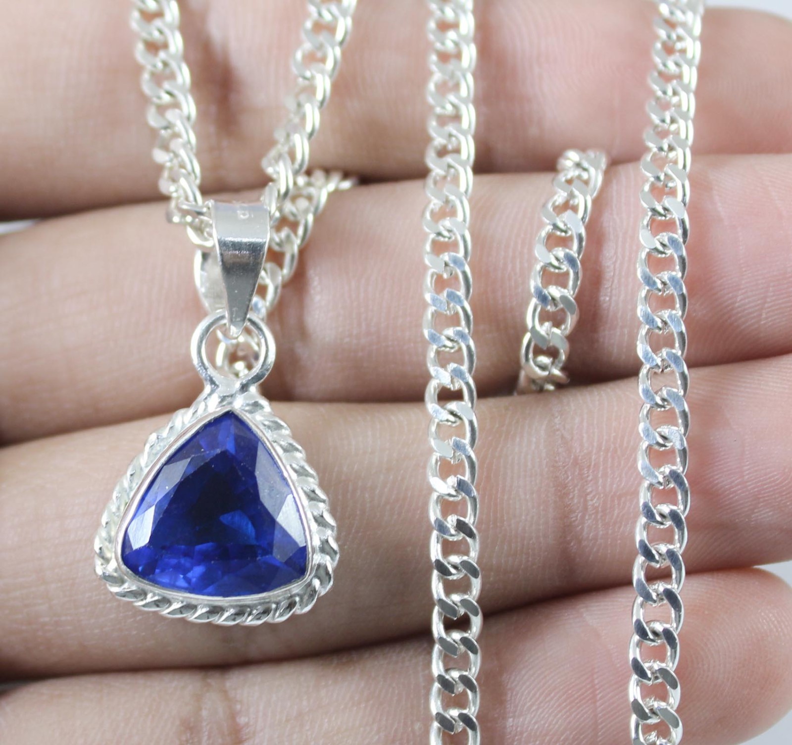 9.95 Carat Natural Trillion Authentic Tanzanite Gemstone Certified Pendant