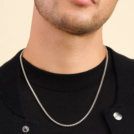 2mm Solid 925 Sterling Silver Franco Chain Necklace Sizes 16″-30″ Made In Italy
