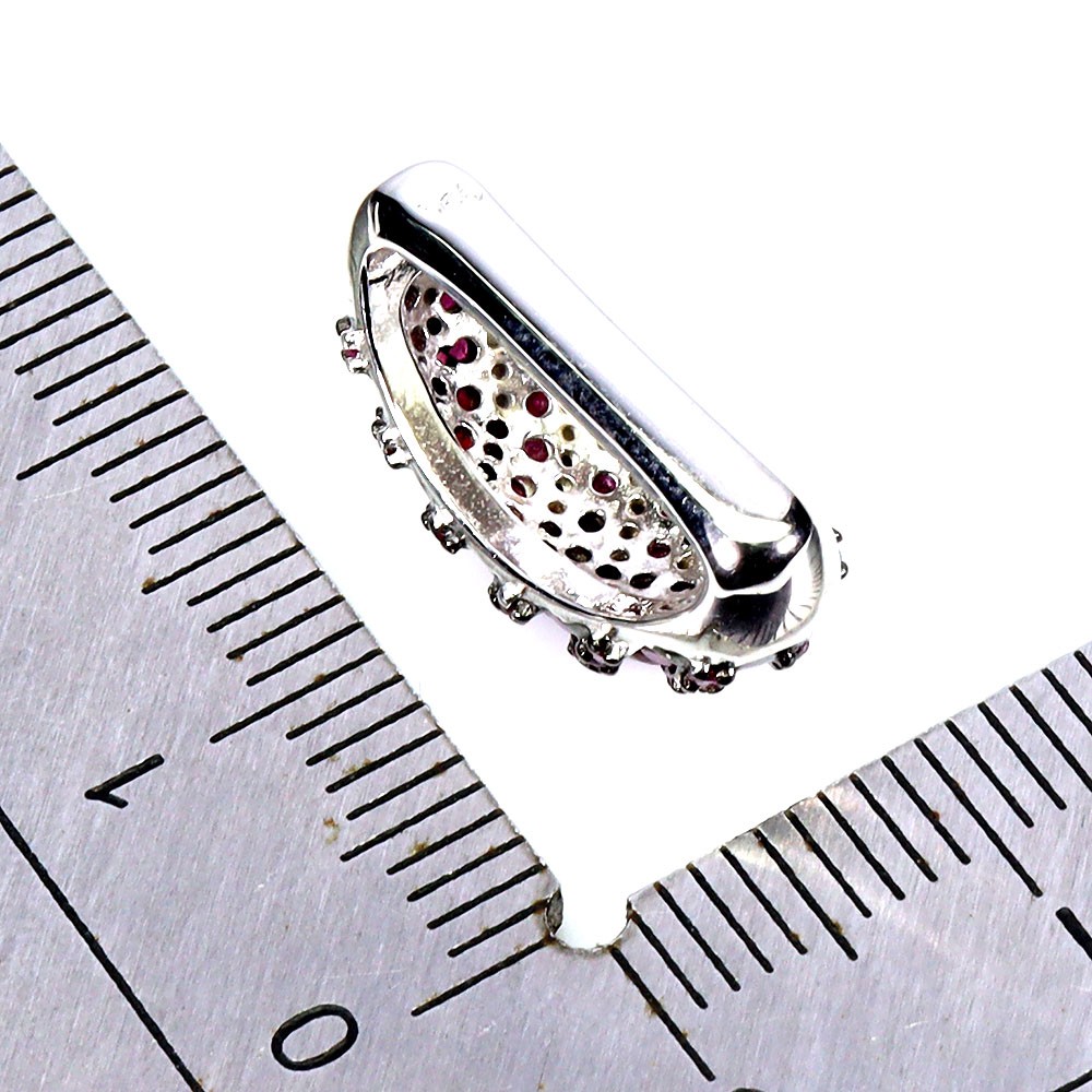 925 Sterling Silver Pendant Ruby Myanmar Round Diamond Cut Gemstone Jewelry