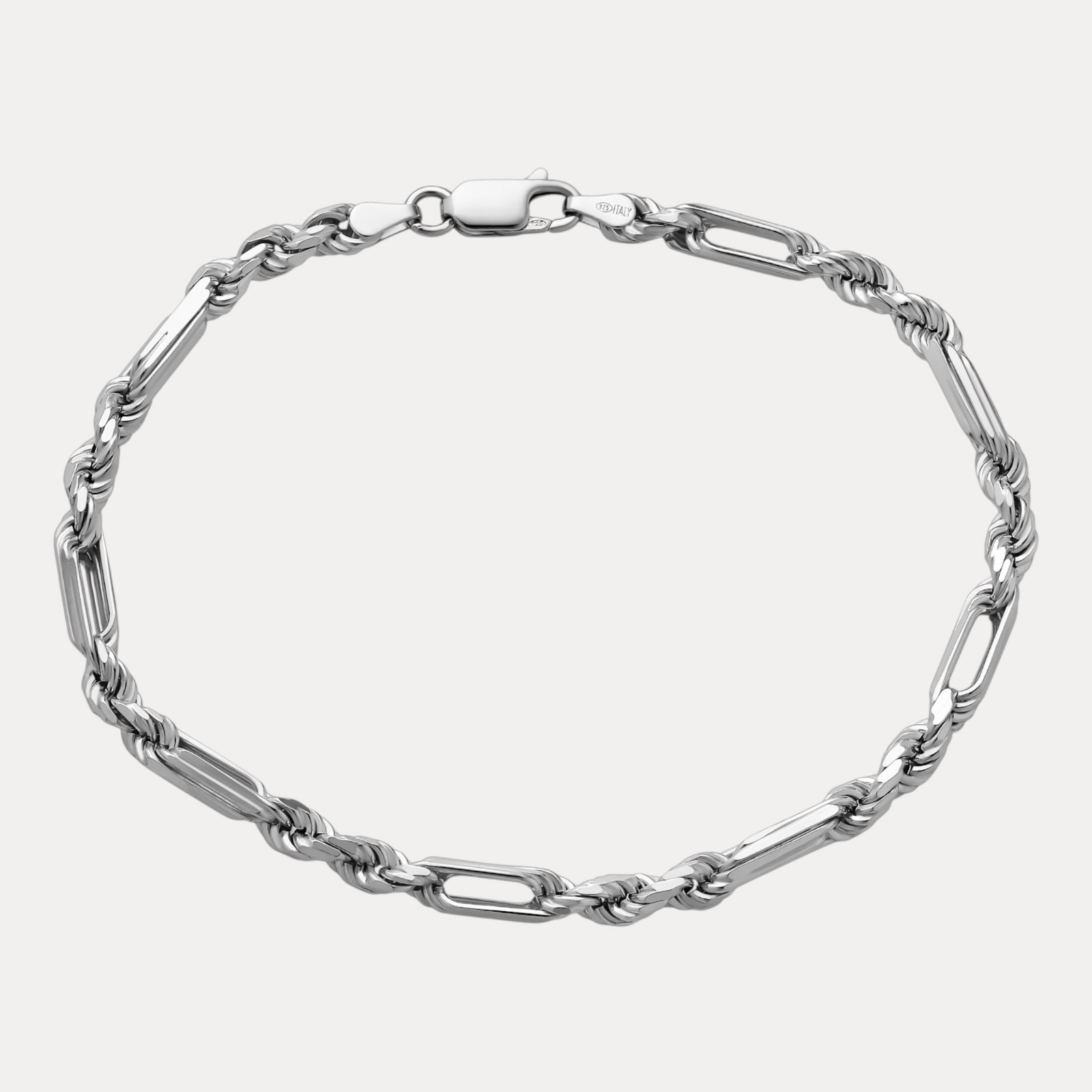 4mm Figarope Milano Bracelet – Solid 925 Sterling Silver Or 14k Gold Vermeil
