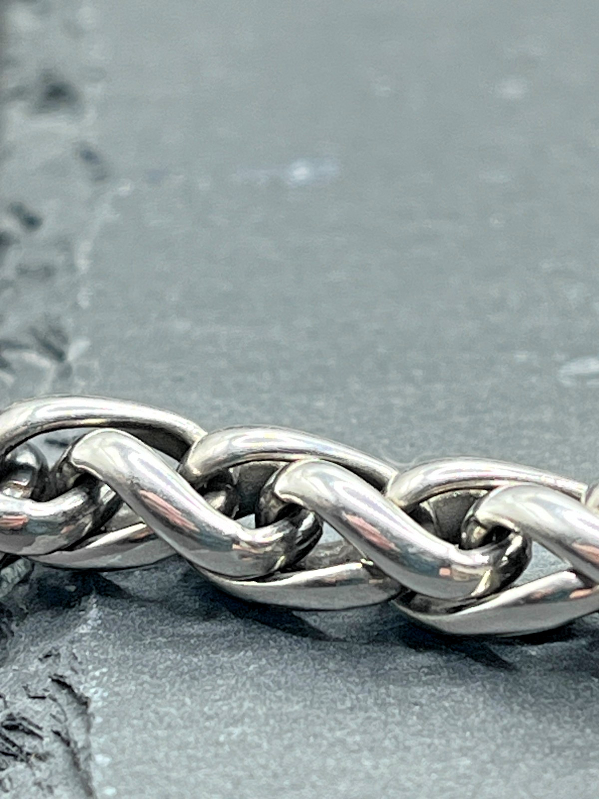 David Yurman diamond buckle single 6mm strand wheat necklace vintage jewelry 16″