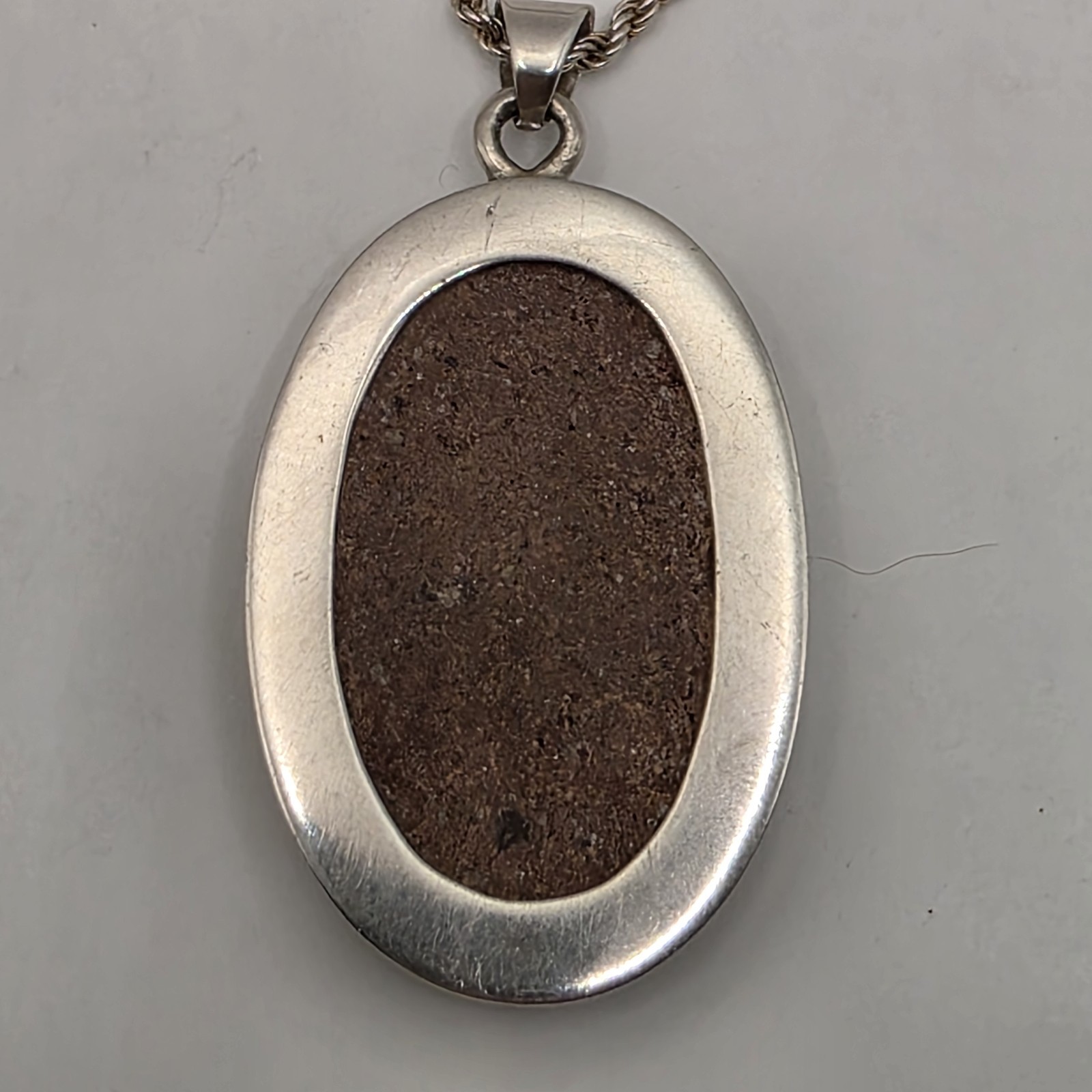Vtg Natural Australian Boulder Opal Sterling Silver Pendant Necklace 30″ 42.5g