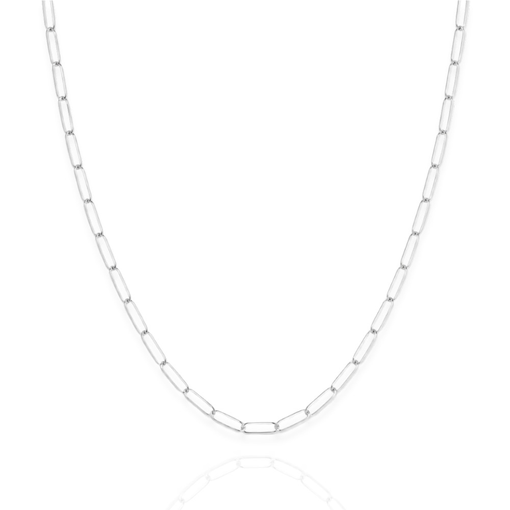 925 Sterling Silver Paperclip Chain Necklace – 2.8mm