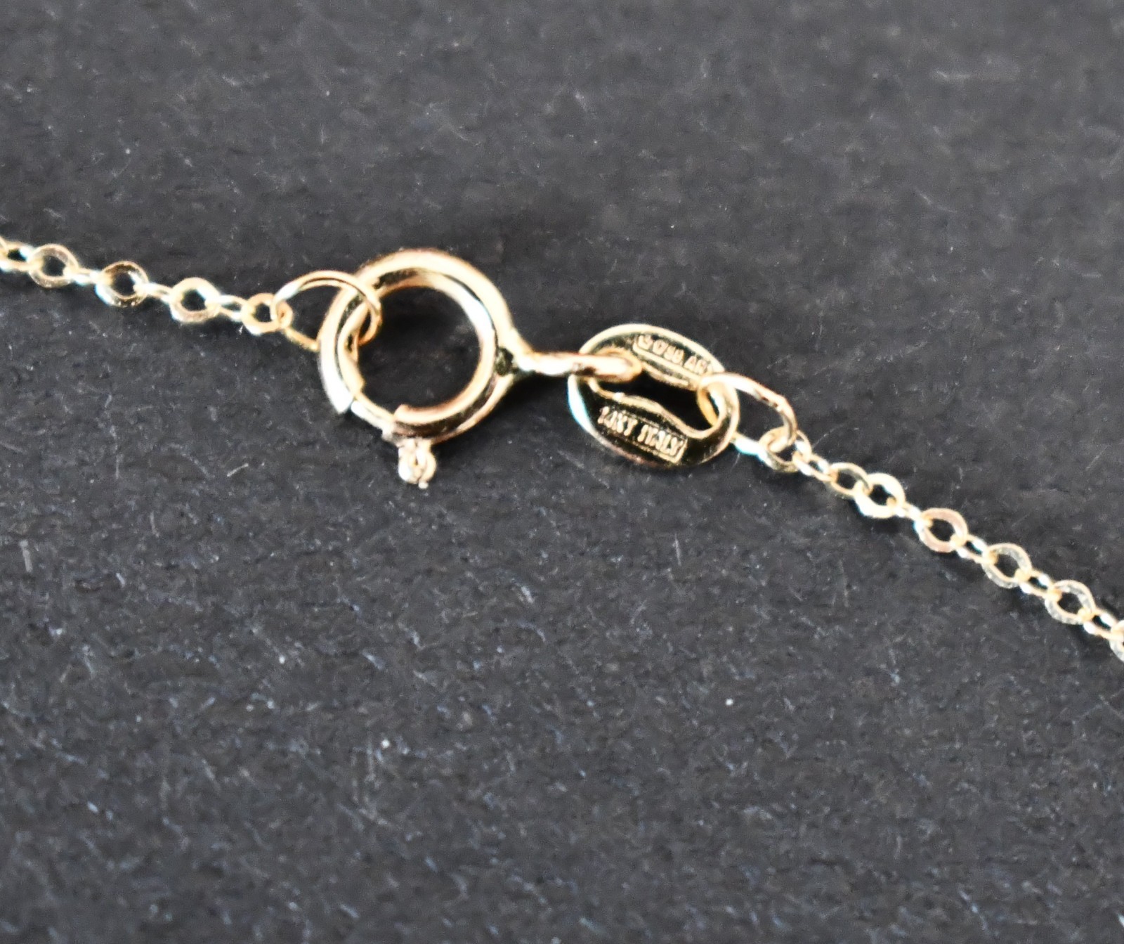 🆕14K YELLOW GOLD 6-STAR CHARM STATION Necklace 18 inches Italy