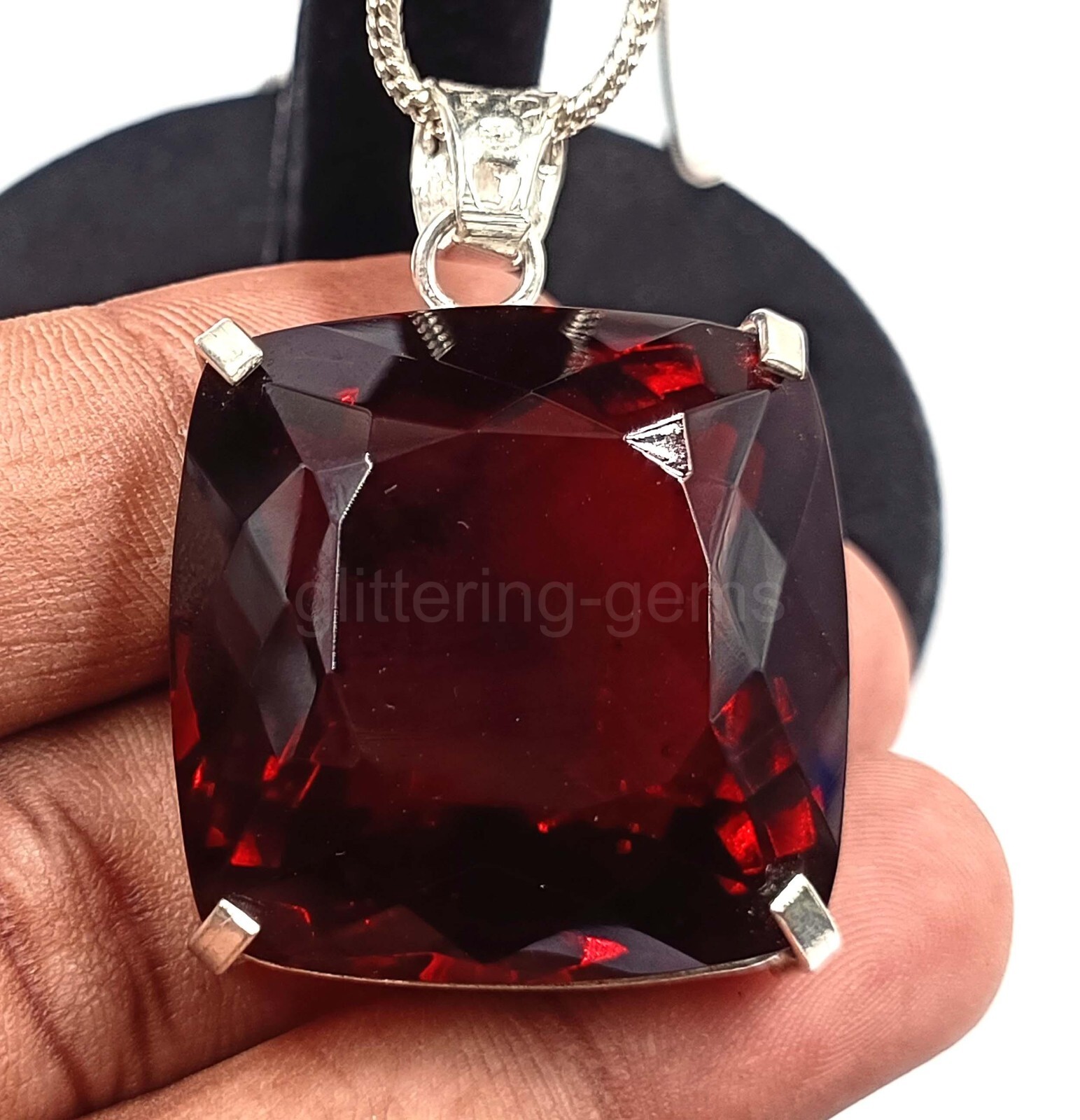 120.00 Ct Natural Red Ruby Pendant Cushion Cut IGL Certified Loose Gemstone 5DDM