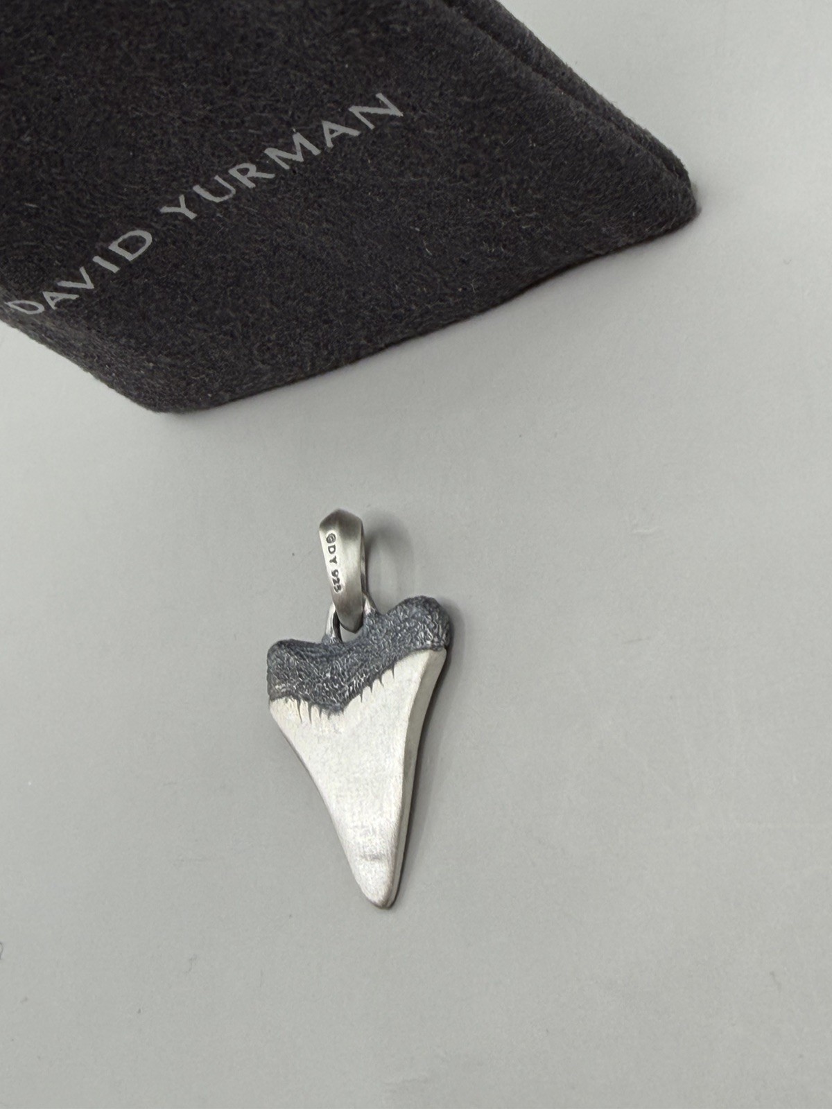 David Yurman Sterling Silver Shark tooth 25mm Amulet Pendant