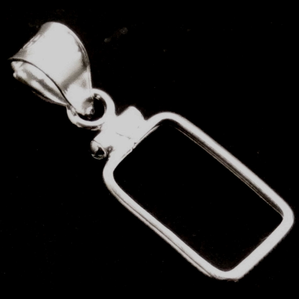 Coin Bezel Sterling Silver for 1 g Gold Pamp Bar Size 14.8mm x 8.9mm x 0.5mm New