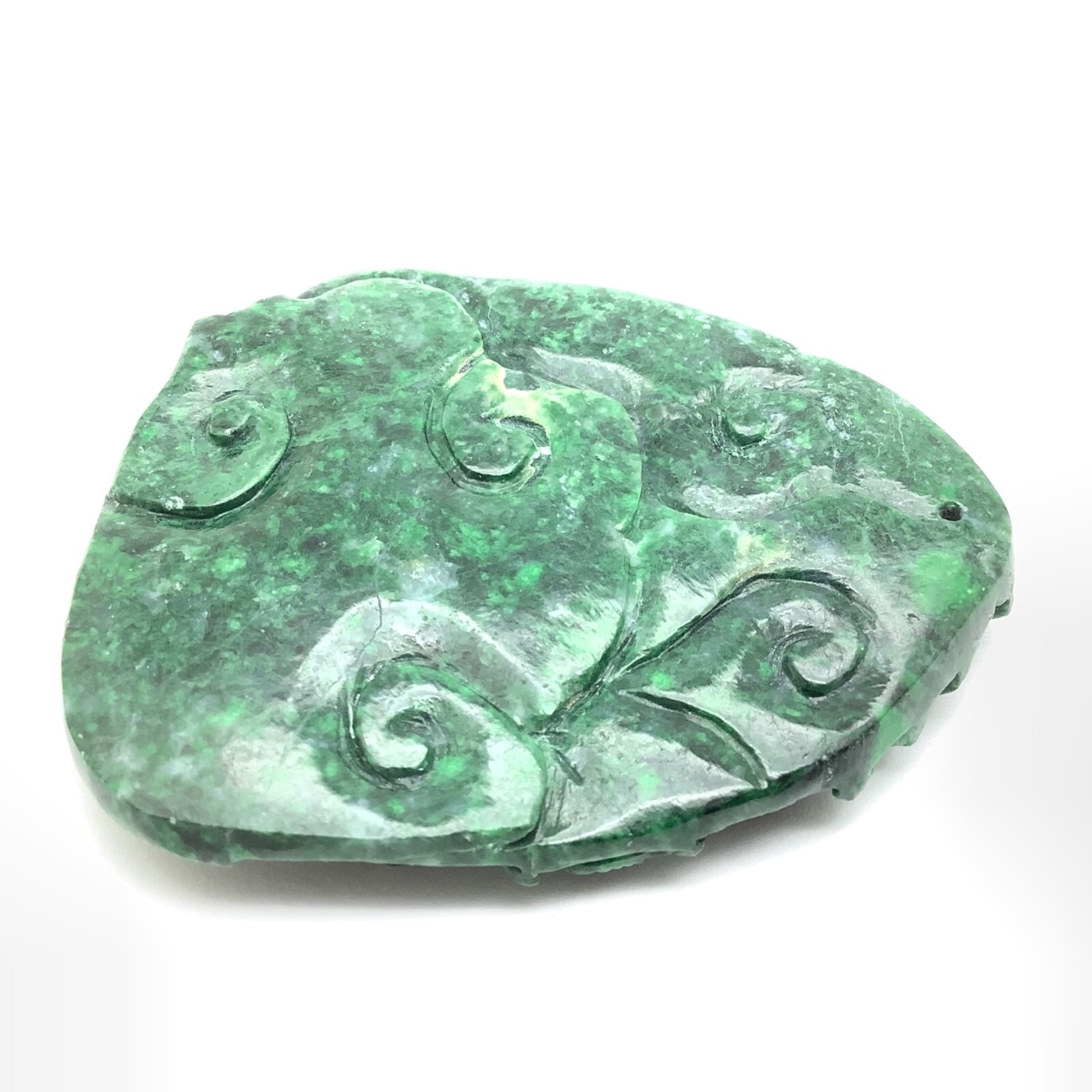 Burma Maw Sit Sit Dragon Pendant Chromium Green Albite Jadeite Carving Myanmar