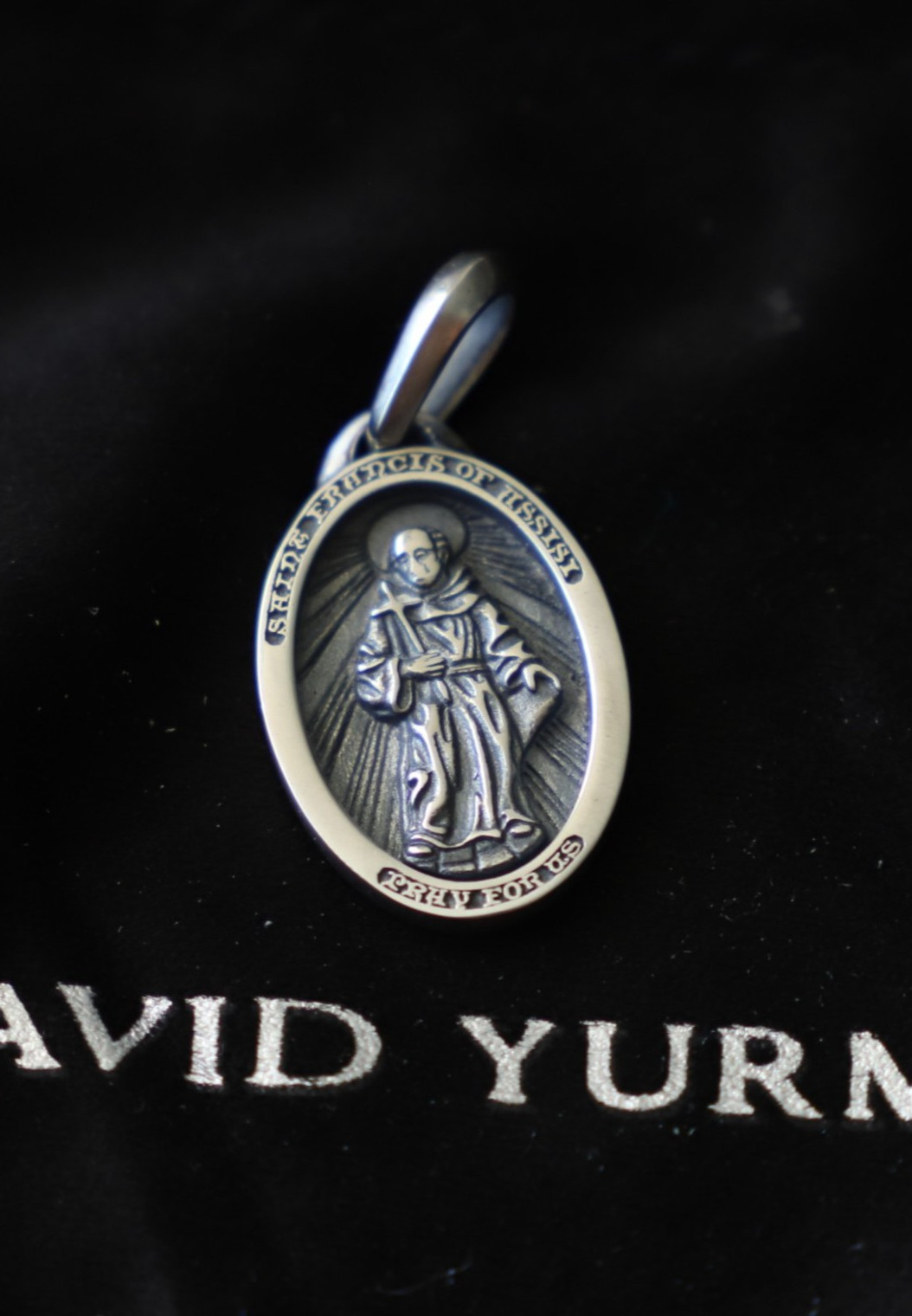 Men’s David Yurman Sterling Silver Saint Francis Amulet Pendant