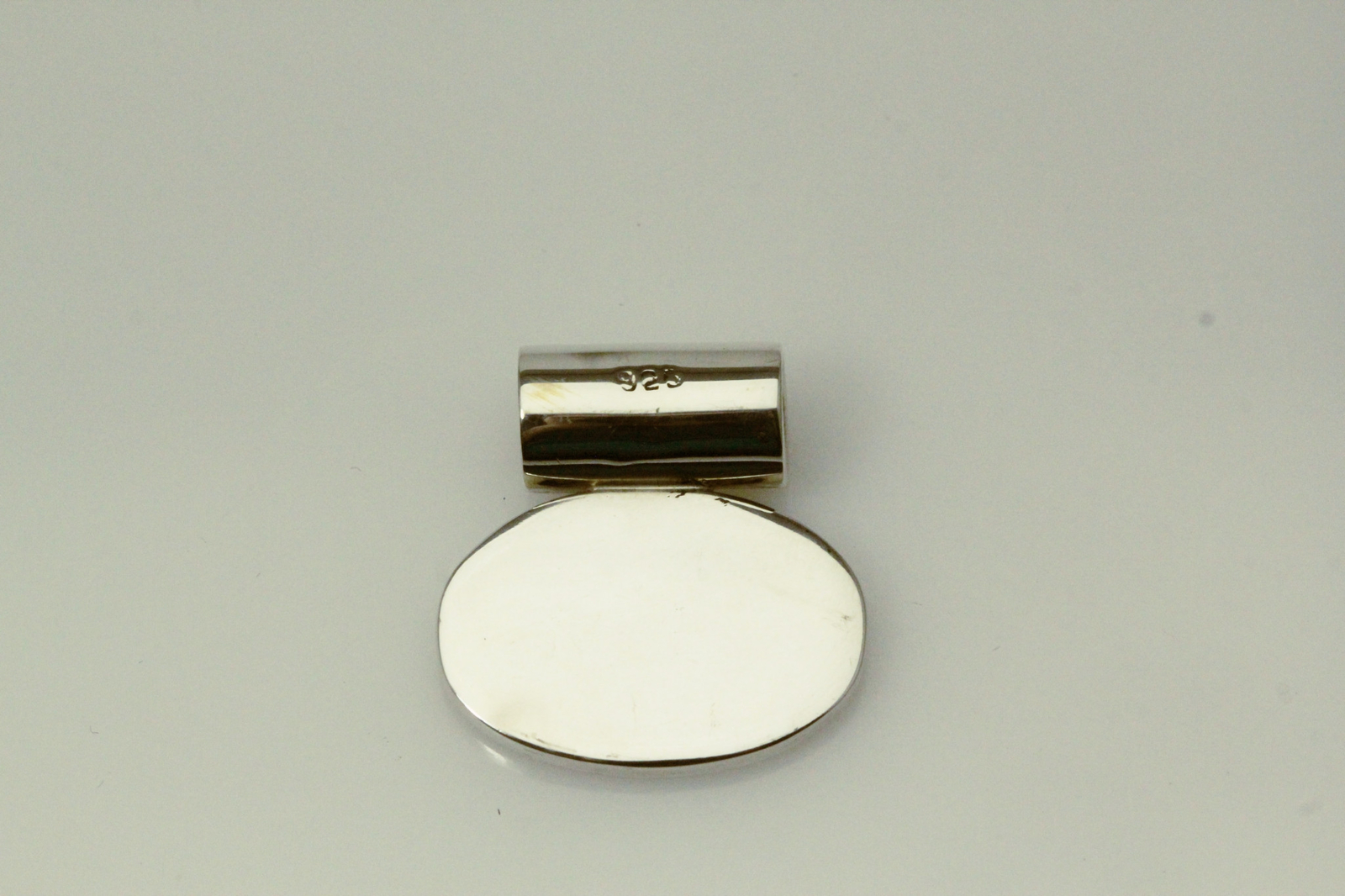 925 Sterling Silver Small Oval Slide Pendant 8.3 Grams (PEN8950)
