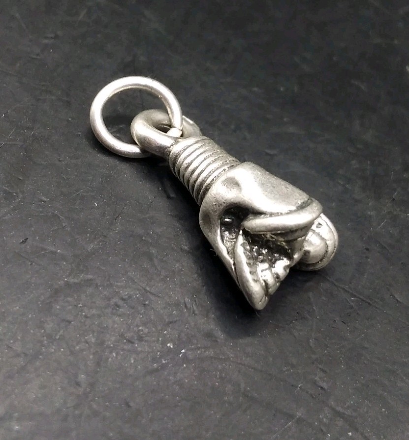 Vintage Hallmarked Silver Pendant/Charm Unknown Unique Curio Piston Likeness