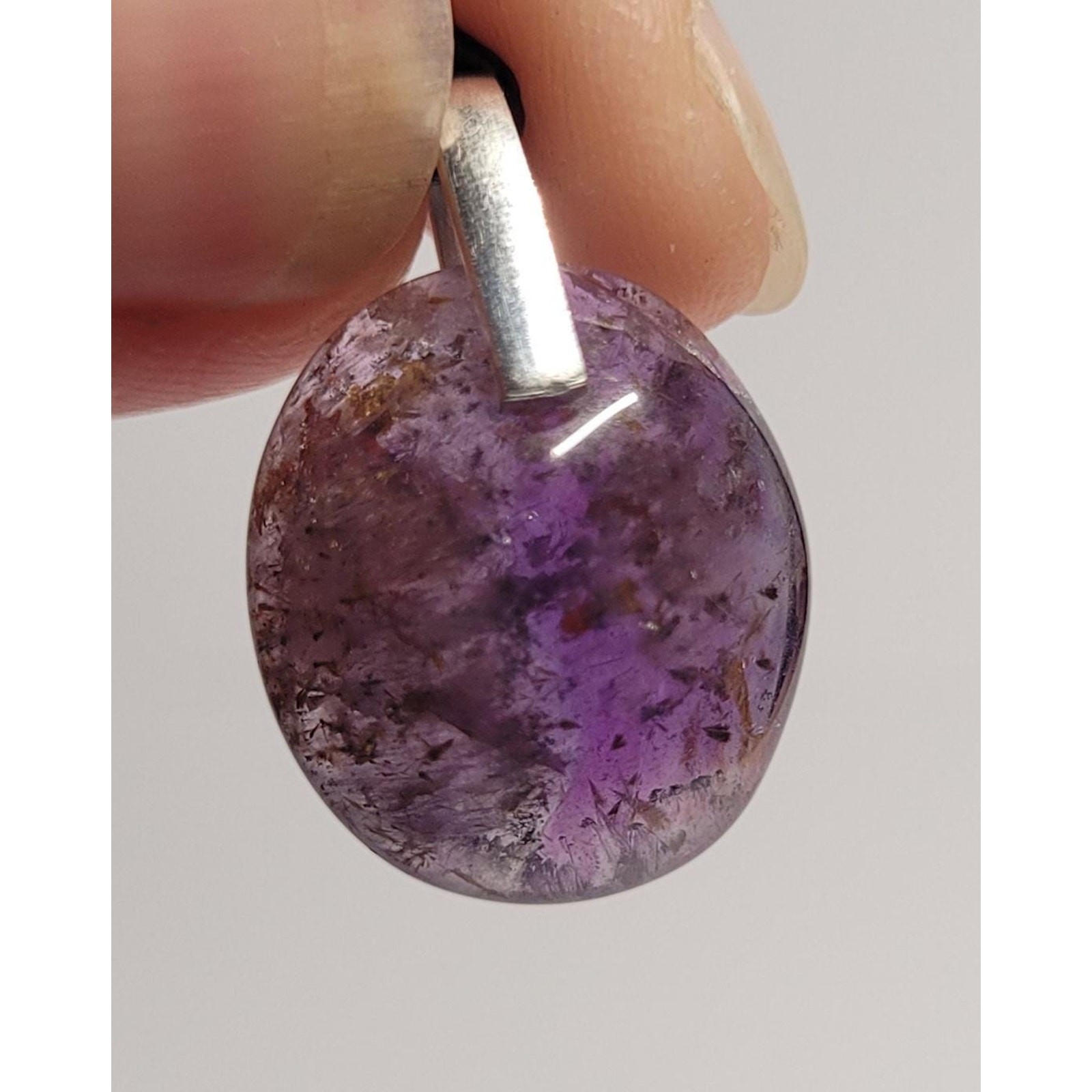 Super Seven Crystal Pendant 925 Silver Melody Stone Brazil Purple Stone Gift