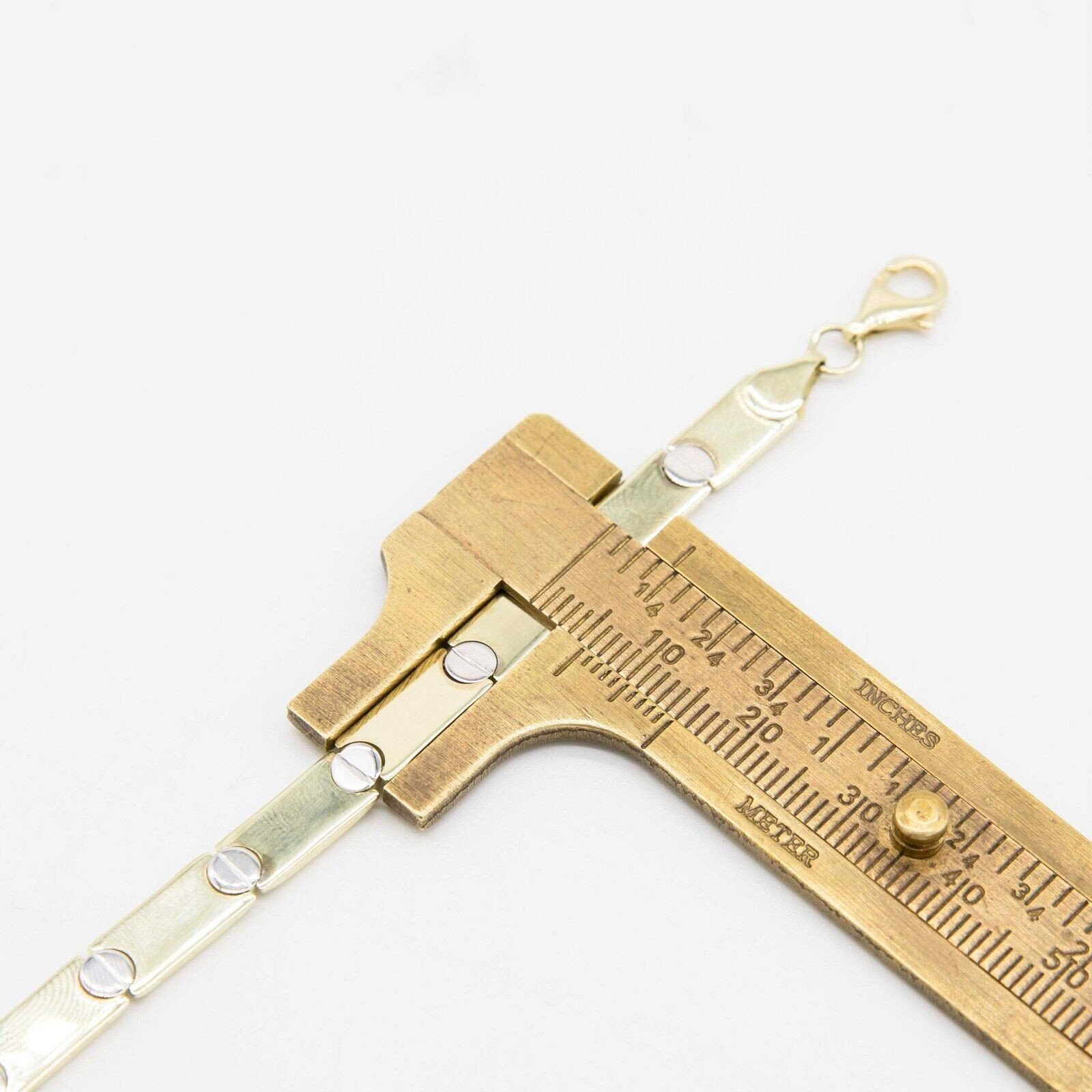 5.5mm Reversible Screw Link Design Necklace Real 10K Yellow White Gold 17″