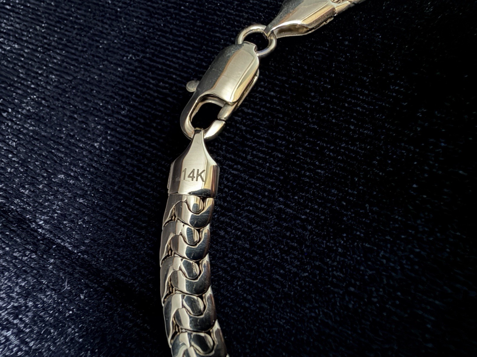 Snake Hybrid 24in 6MM 14K stamped Gold Filled Chain. Beautiful! Stand out..