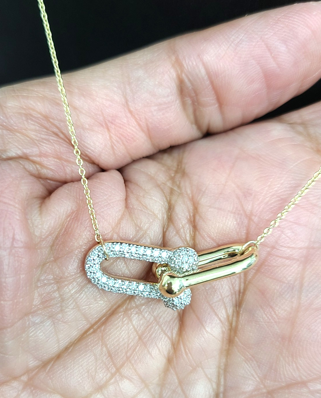 Deal! 0.40CT Natural Diamonds Pendant Necklace 14K Yellow Gold with Chain 17″