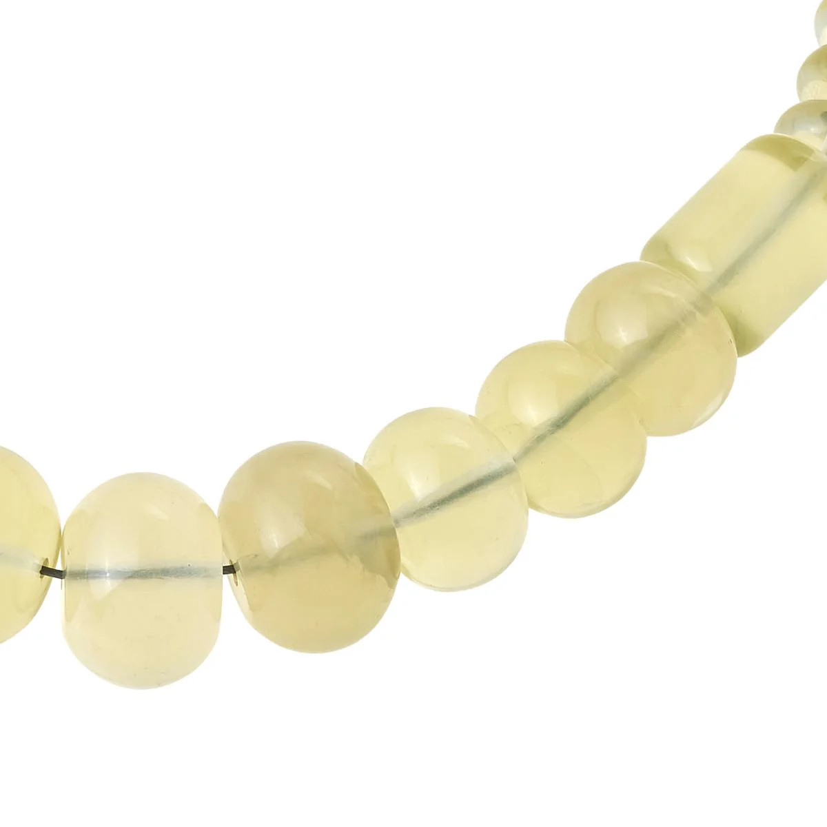 Jay King Sterling Silver Lemon Citrine Graduated Bead Necklace 18″