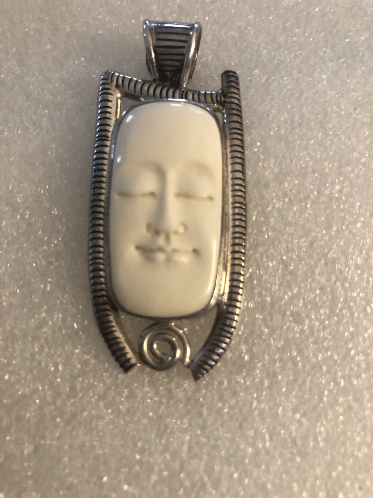 sterling silver buddha pendant