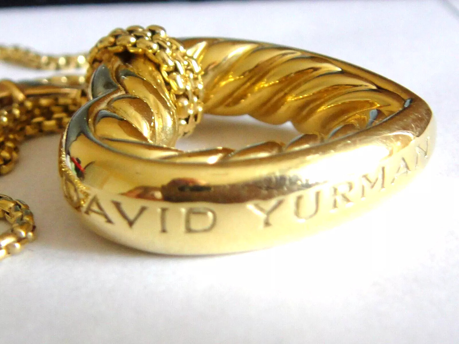 David Yurman Cable Heart Pendant Necklace