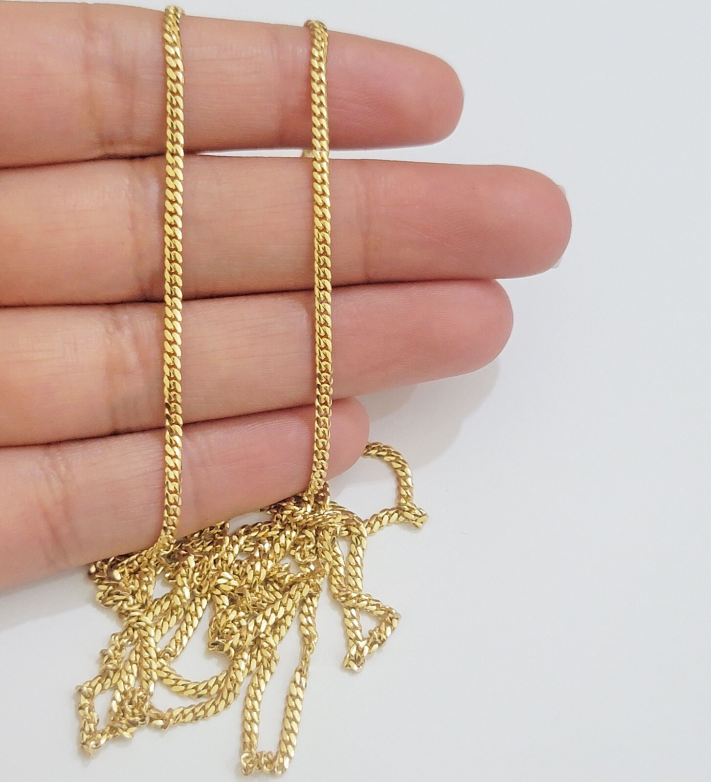 Solid 18k Gold Chain Necklace Miami Cuban Link 2.5mm-4mm 18″-26 Inch Real 18kt