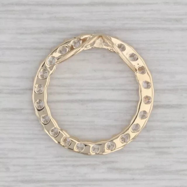 1Ct Round Cut Lab-Created Diamond Circle Women’s Pendant 14K Yellow Gold Plated