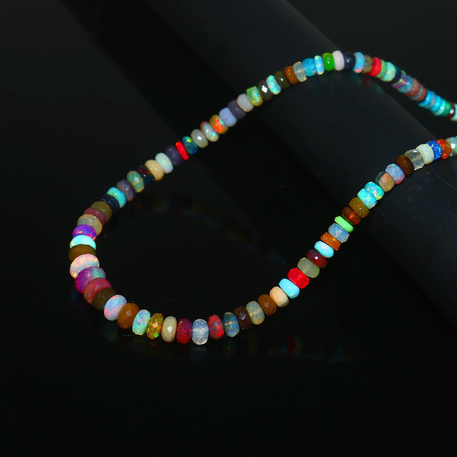 Gemstone Opal Beads Multi-Color Opal Rondelle Opal beadsGift For Sister
