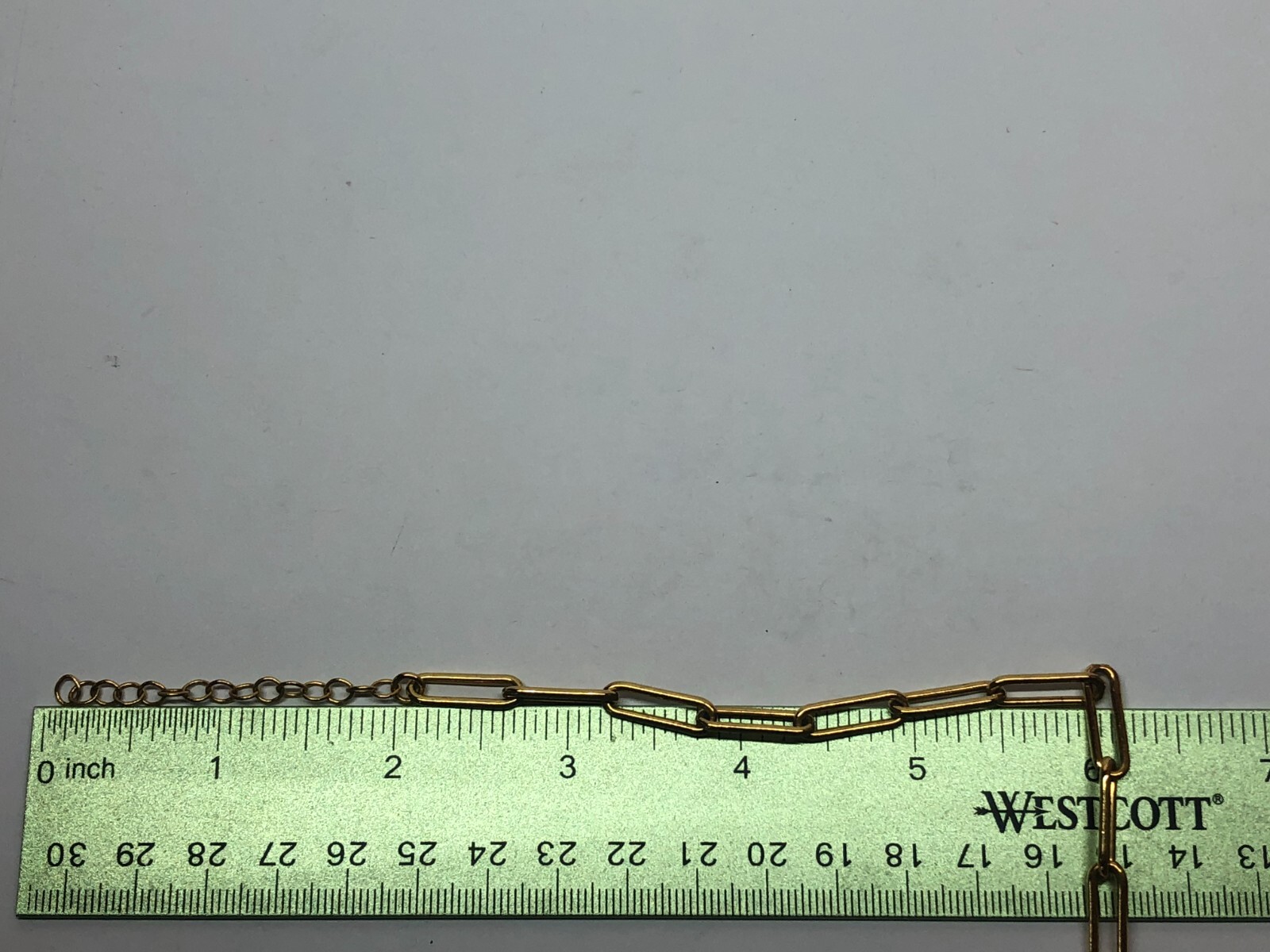 Gold Vermeil Sterling Silver Paperclip ID: Poopy Diamond Necklace 20.5″ [065GRA]