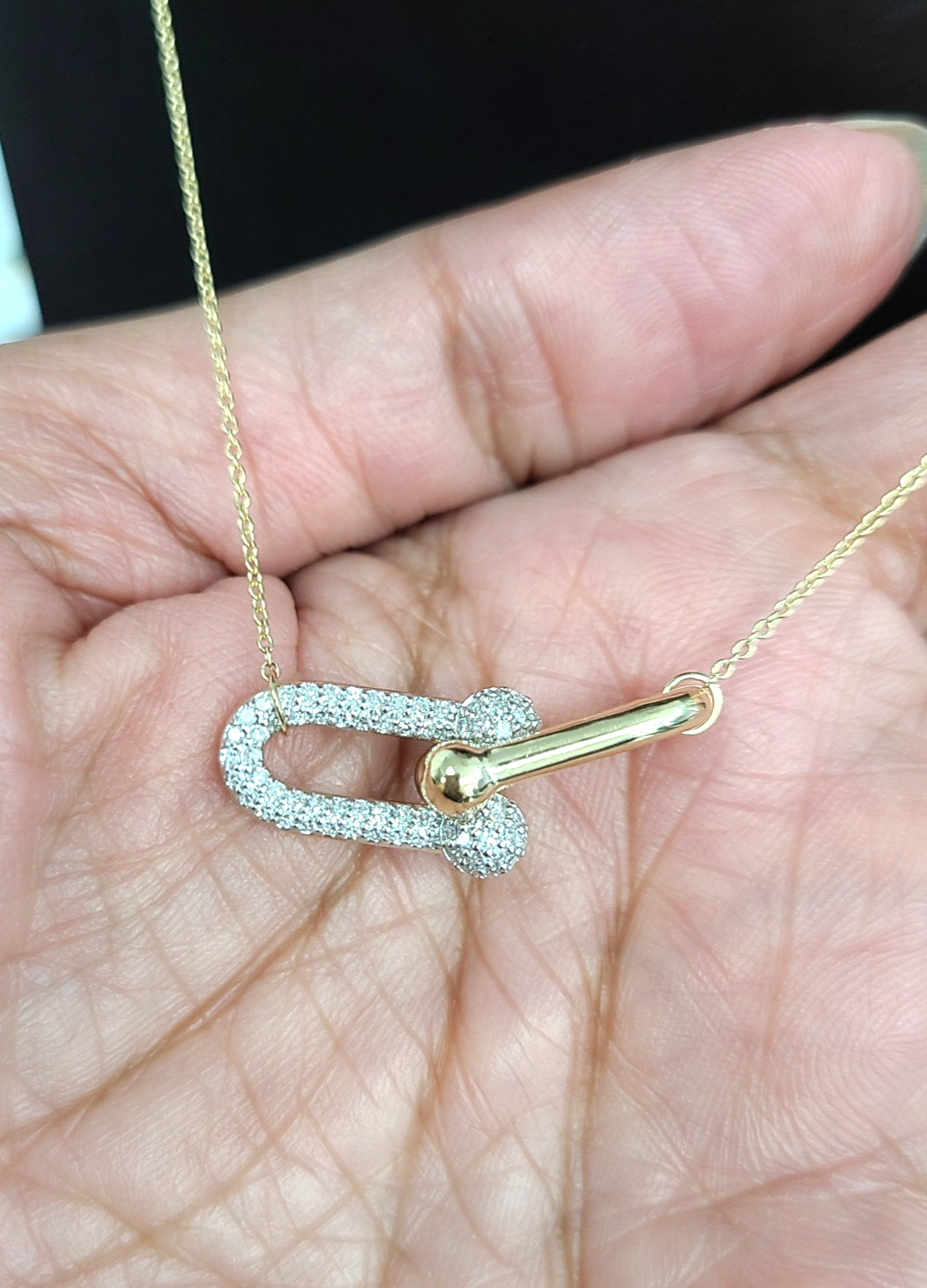 Deal! 0.40CT Natural Diamonds Pendant Necklace 14K Yellow Gold with Chain 17″