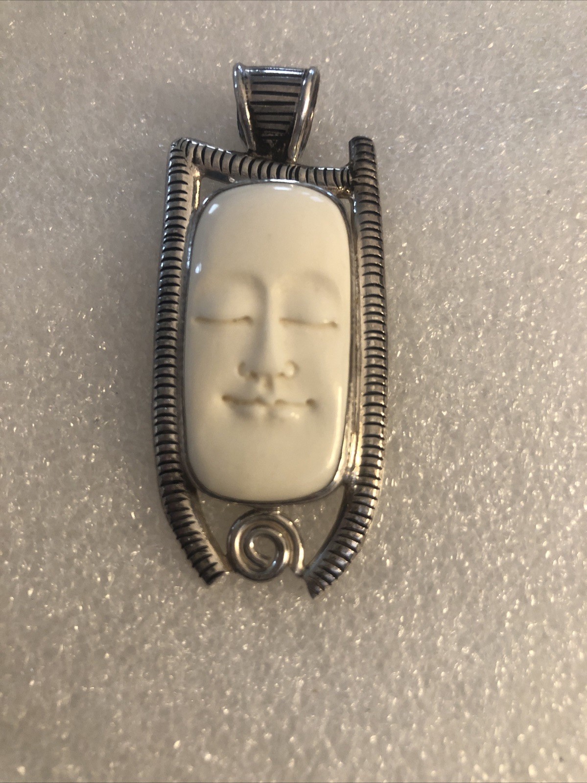 sterling silver buddha pendant