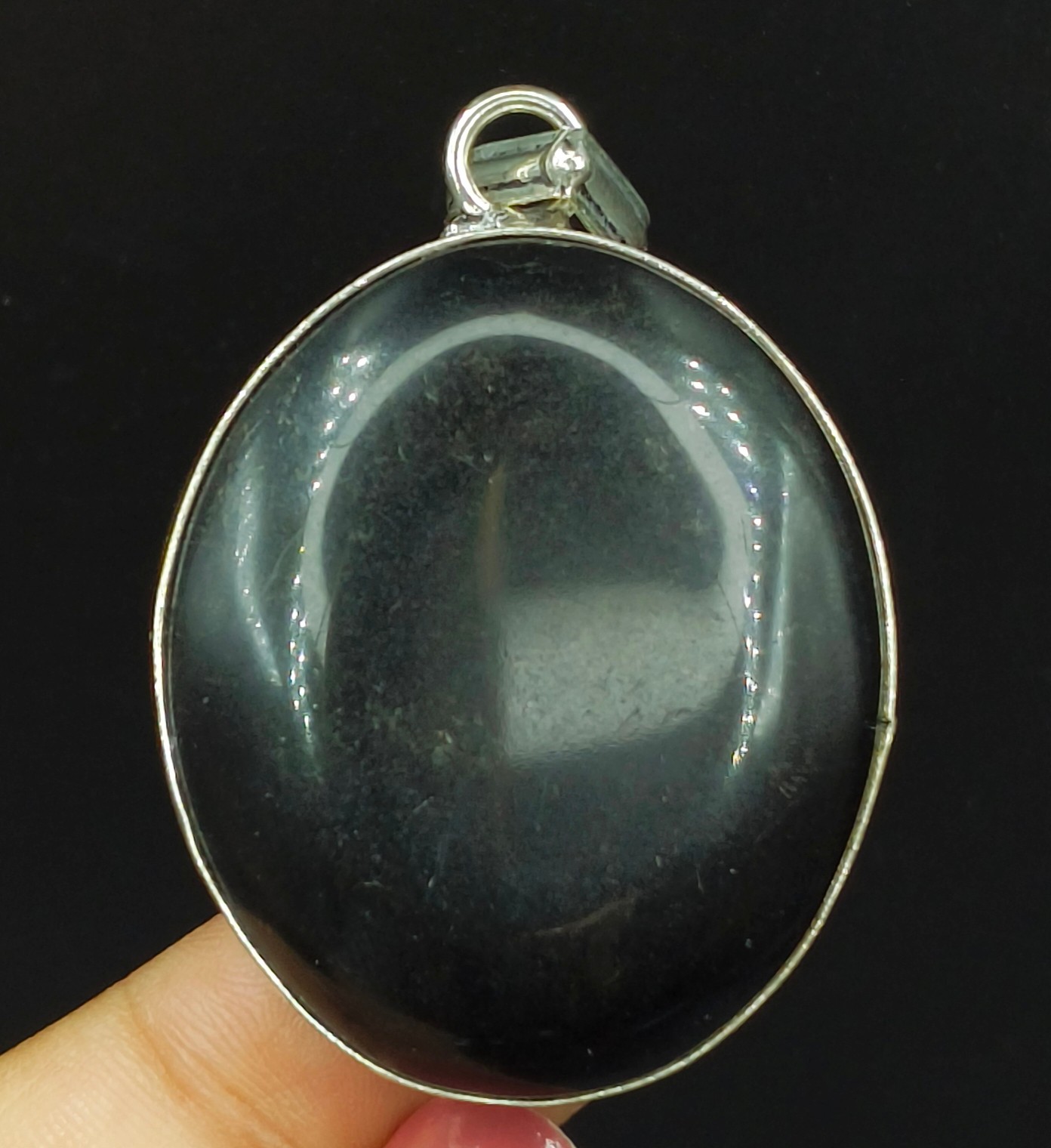 925 Sterling Silver Handmade Jewelry Natural Black Onyx Gemstone Pendant