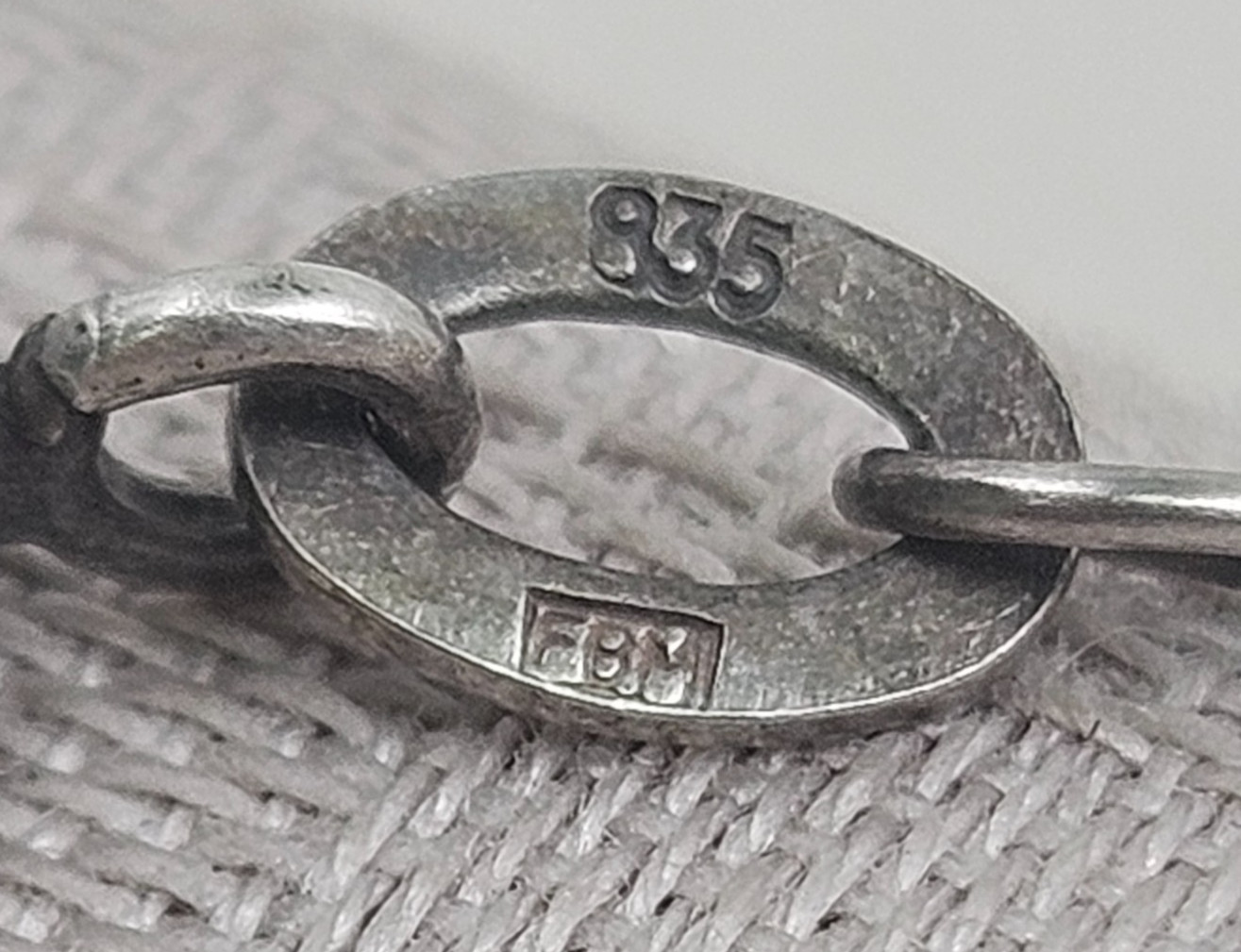 Vintage FBM Friedrich Binder 835 Silver Modernist Long Necklace Mönsheim German