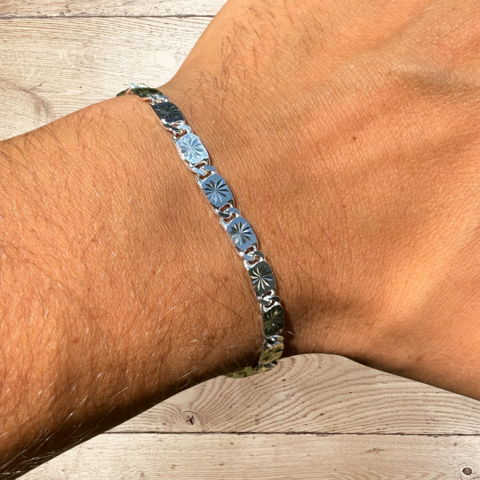 5mm Valentino Link Bracelet – Real Solid 925 Sterling Silver MADE IN ITALY
