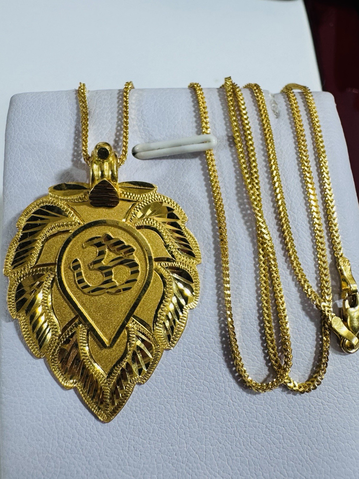 22K 916 22C Real Genuine Gold 20” inch Heart Sikh Necklace 11.1g 1.5mm