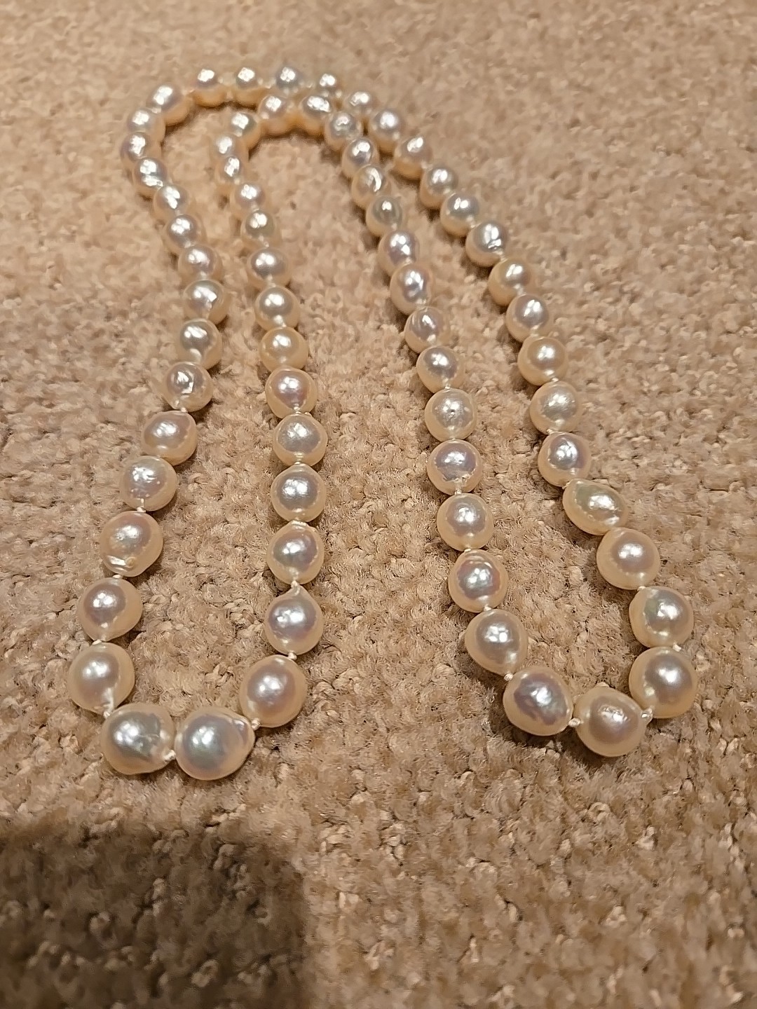 Akoya Pearl Strand Necklace 6.5–7.5mm High Luster No Clasp Continuous 14 Inches