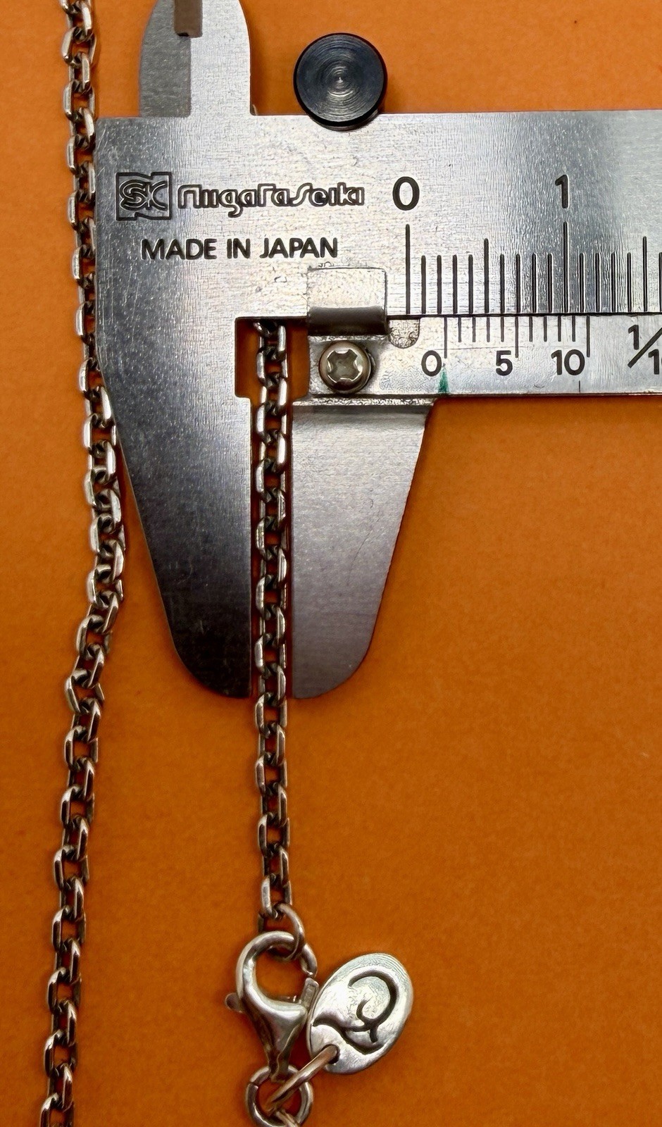 2.5mm 24” Oxidized Angled Cable Chain 925 Sterling Silver Chain Necklace 7.8g