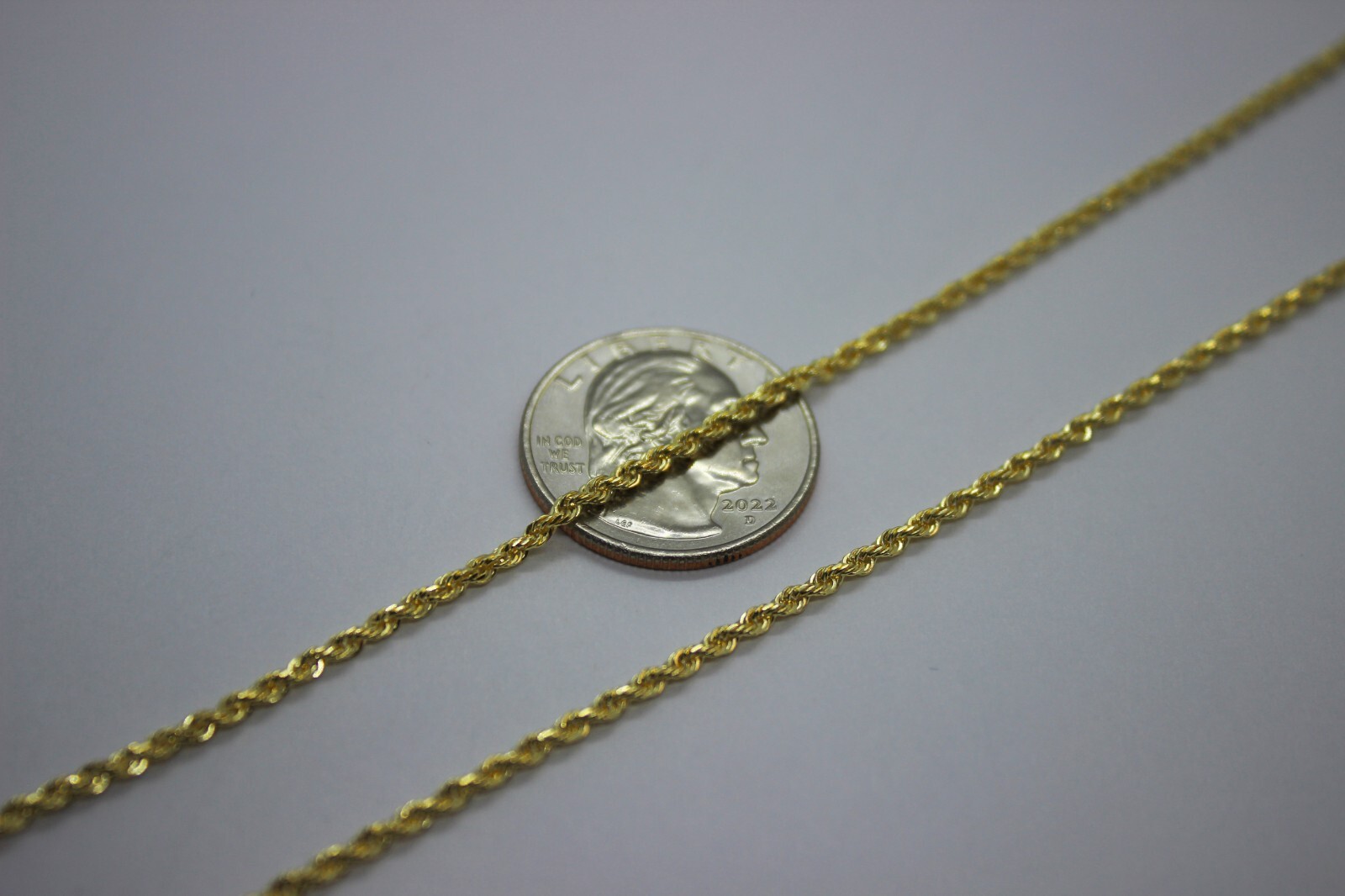 10K Yellow Solid Gold Rope Diamond Cut Chain necklace 1.5mm – 5mm 16″ – 30″