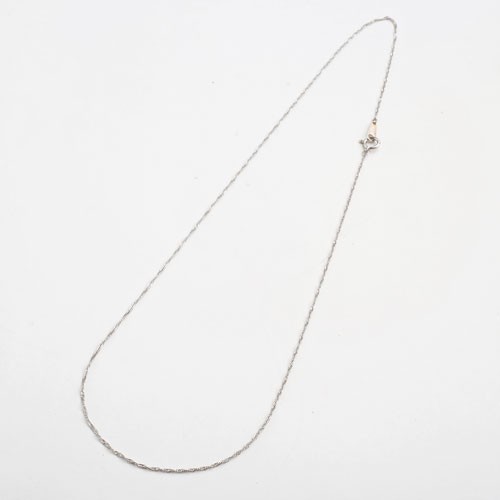 Pt999 Solid Platinum 0.9mm Singapore Chain Necklace 17.75″ Japan Mint HallMark