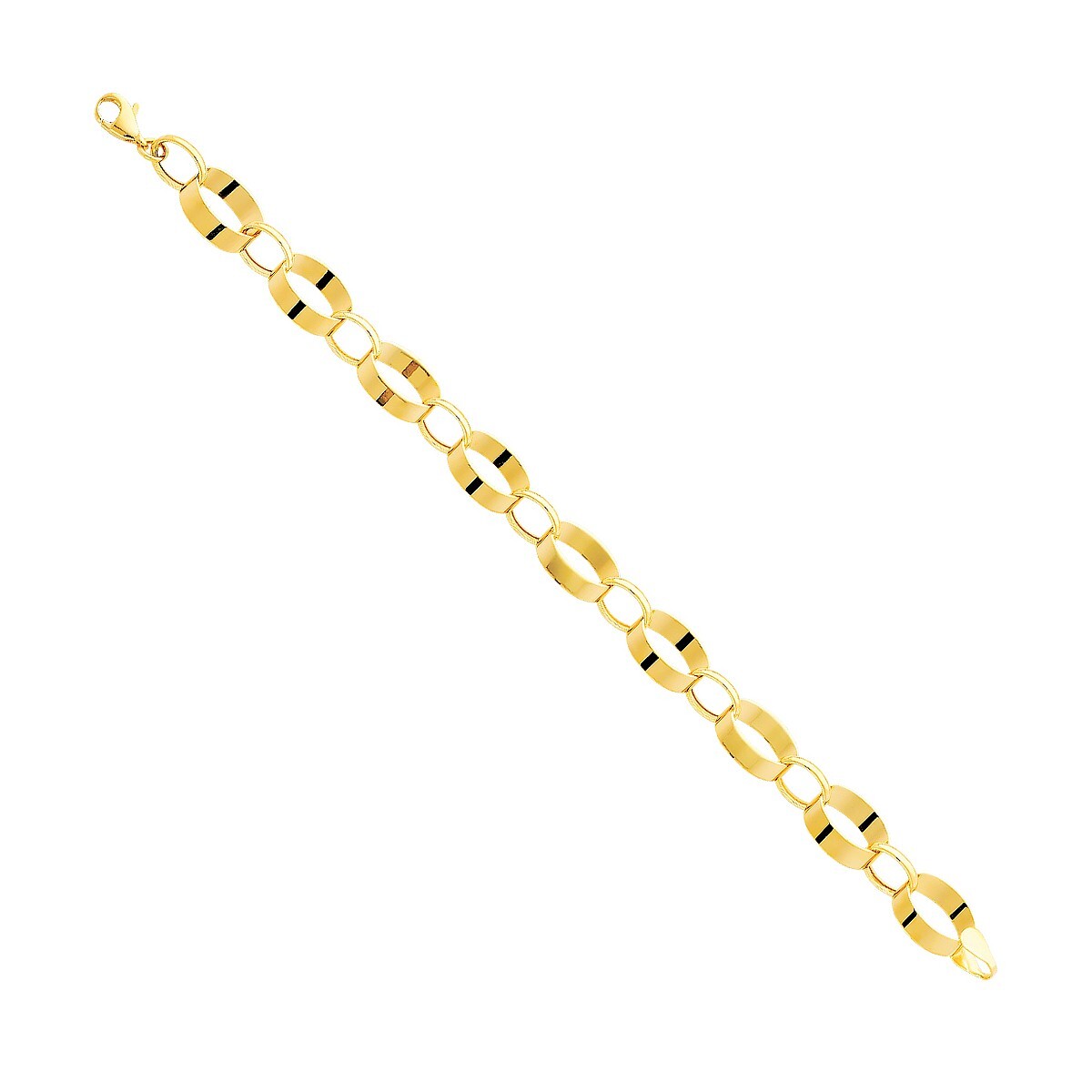 Gold 14K Yellow Gold Light Fancy Hollow Bracelet – 7.5″