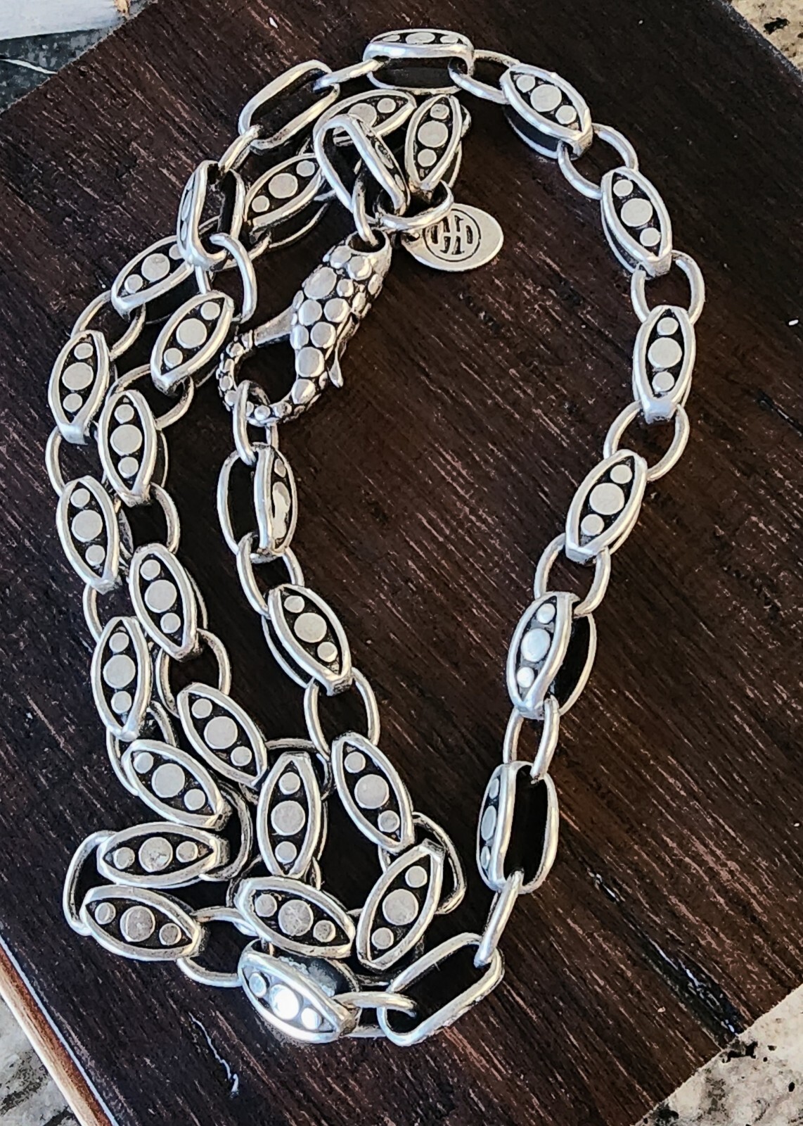John Hardy Heavy 27.13 Gram Dot Necklace 18″ Long Nice! About 5-6mm