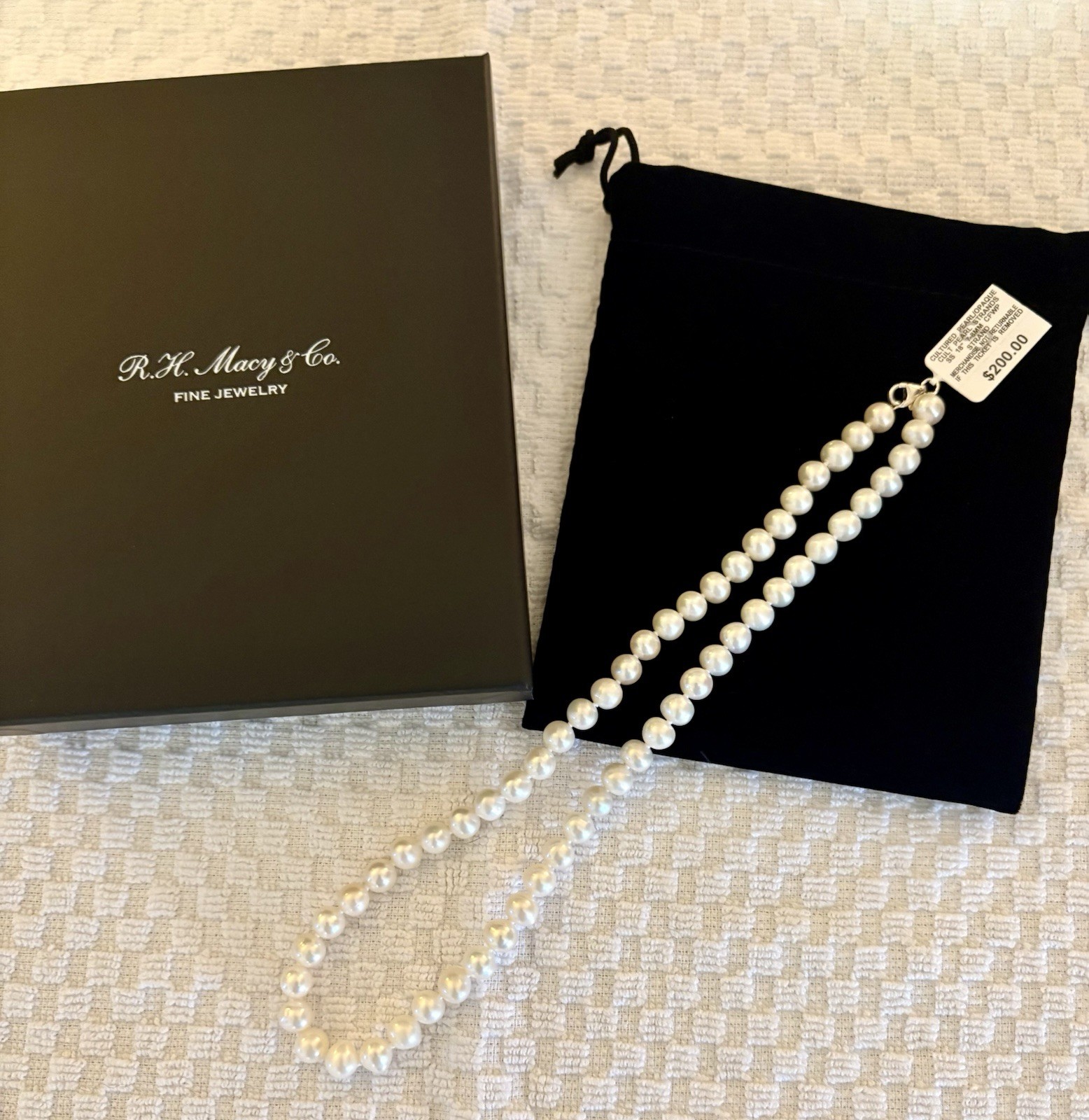 18″ Cultured Freshwater Pearl Strand Necklace (7-8mm) in Sterling Silver Macys