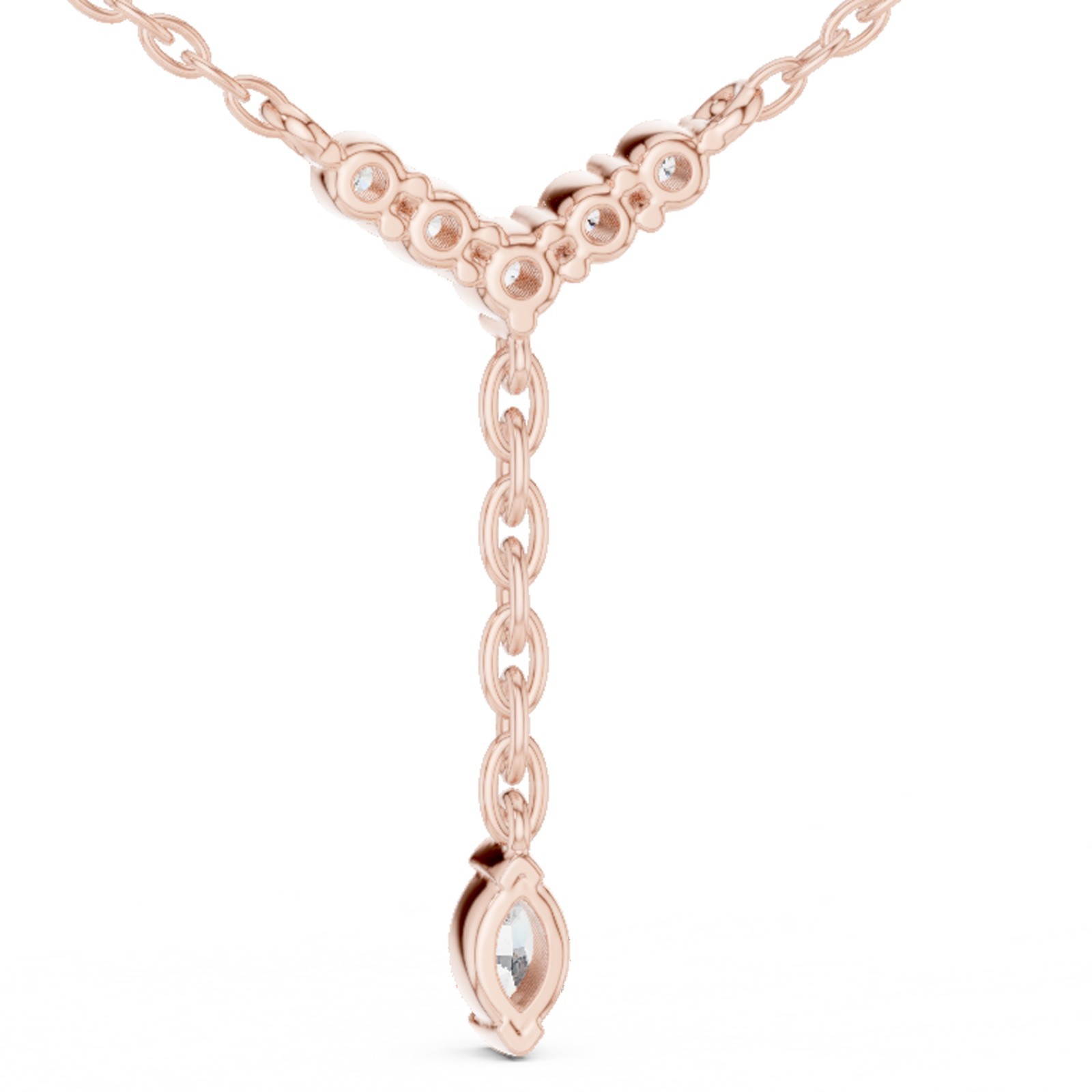 Marquise Certified VVS1 Natural Diamond Luxury Engagement Pendant 14K Gold Over