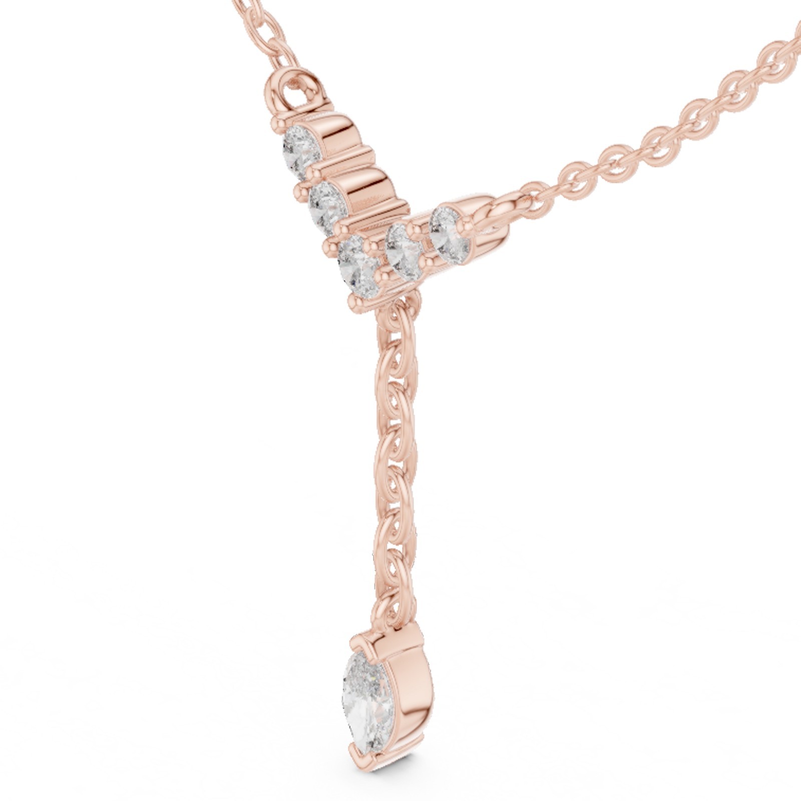 Marquise Certified VVS1 Natural Diamond Luxury Engagement Pendant 14K Gold Over