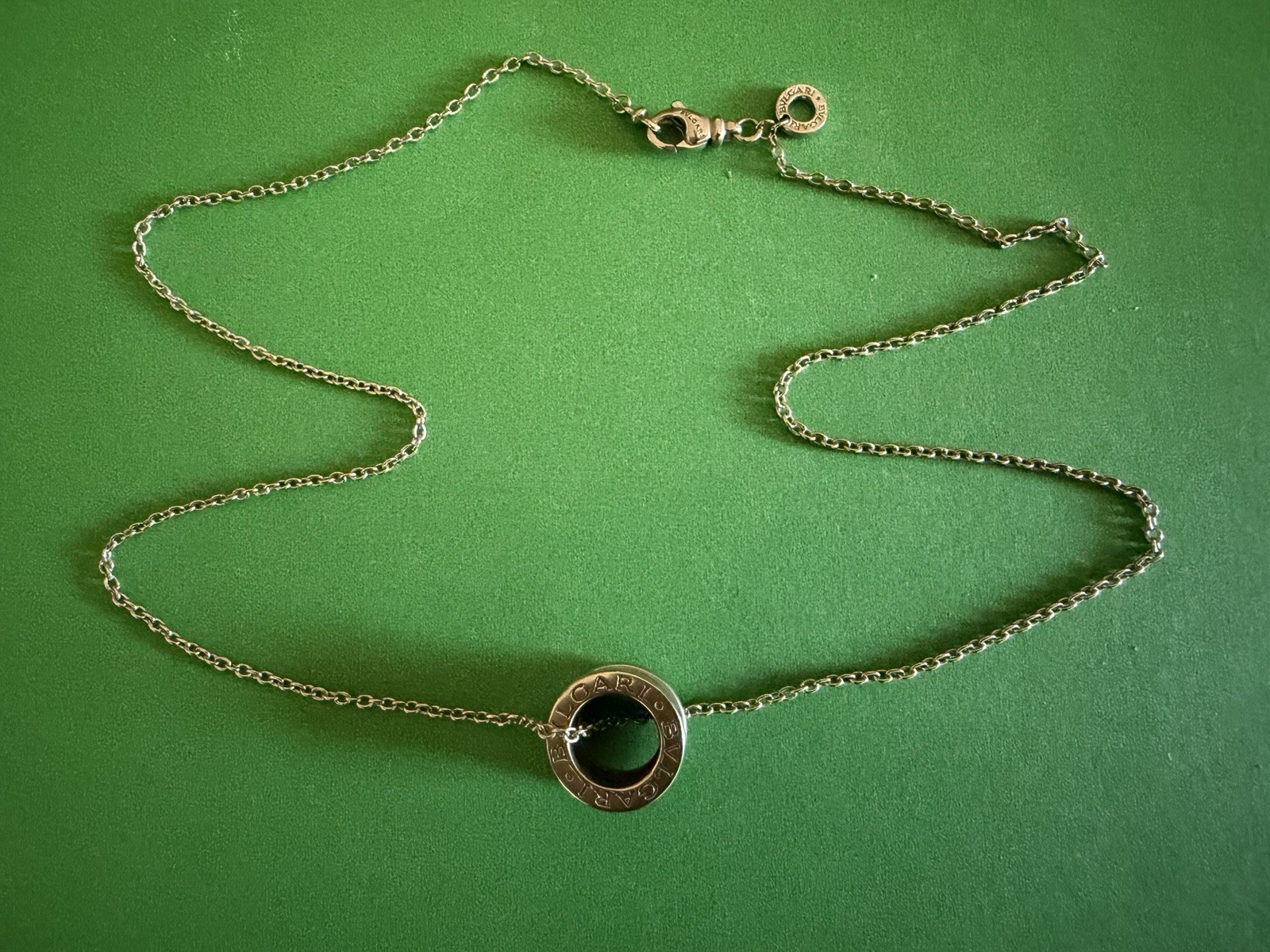 BVLGARI 17” 18K White Gold B.zero1 Pendant Necklace 11.3grams