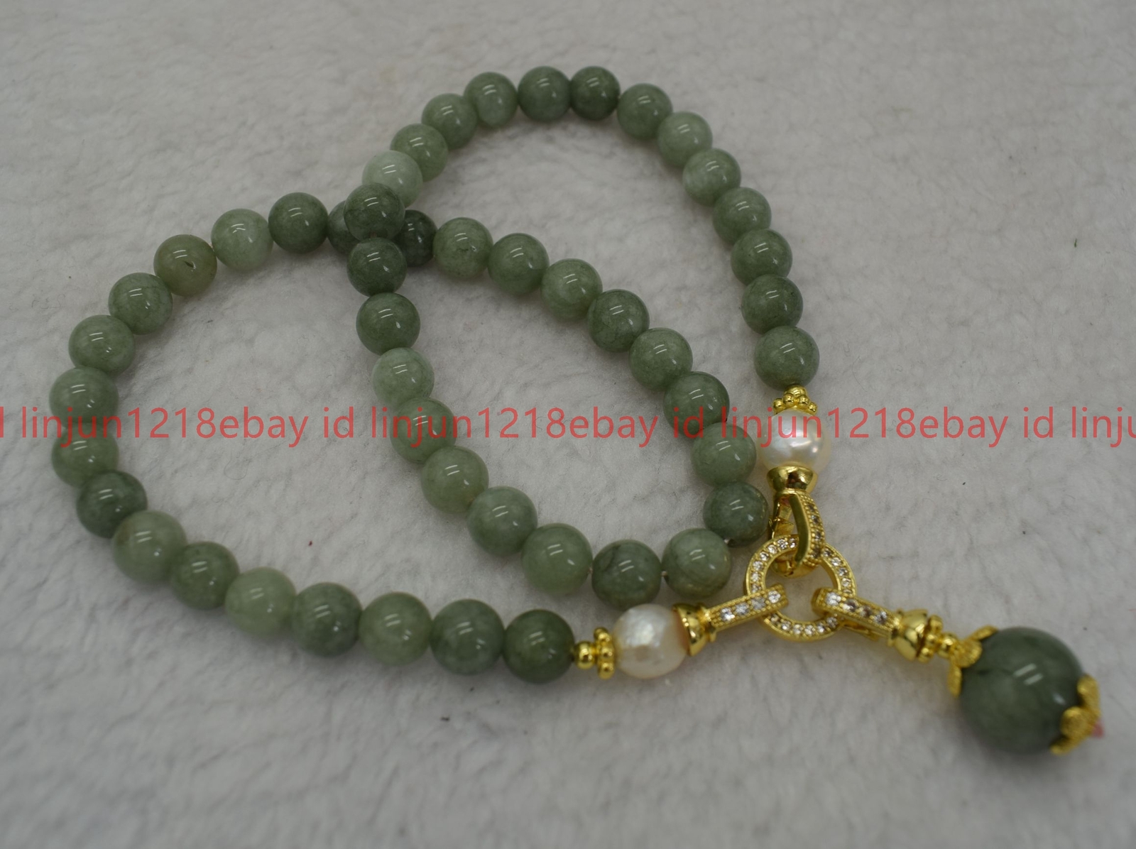 Natural Beautiful 6mm A Green Jade Round Gemstone Beads Pendant Necklace 16-32in