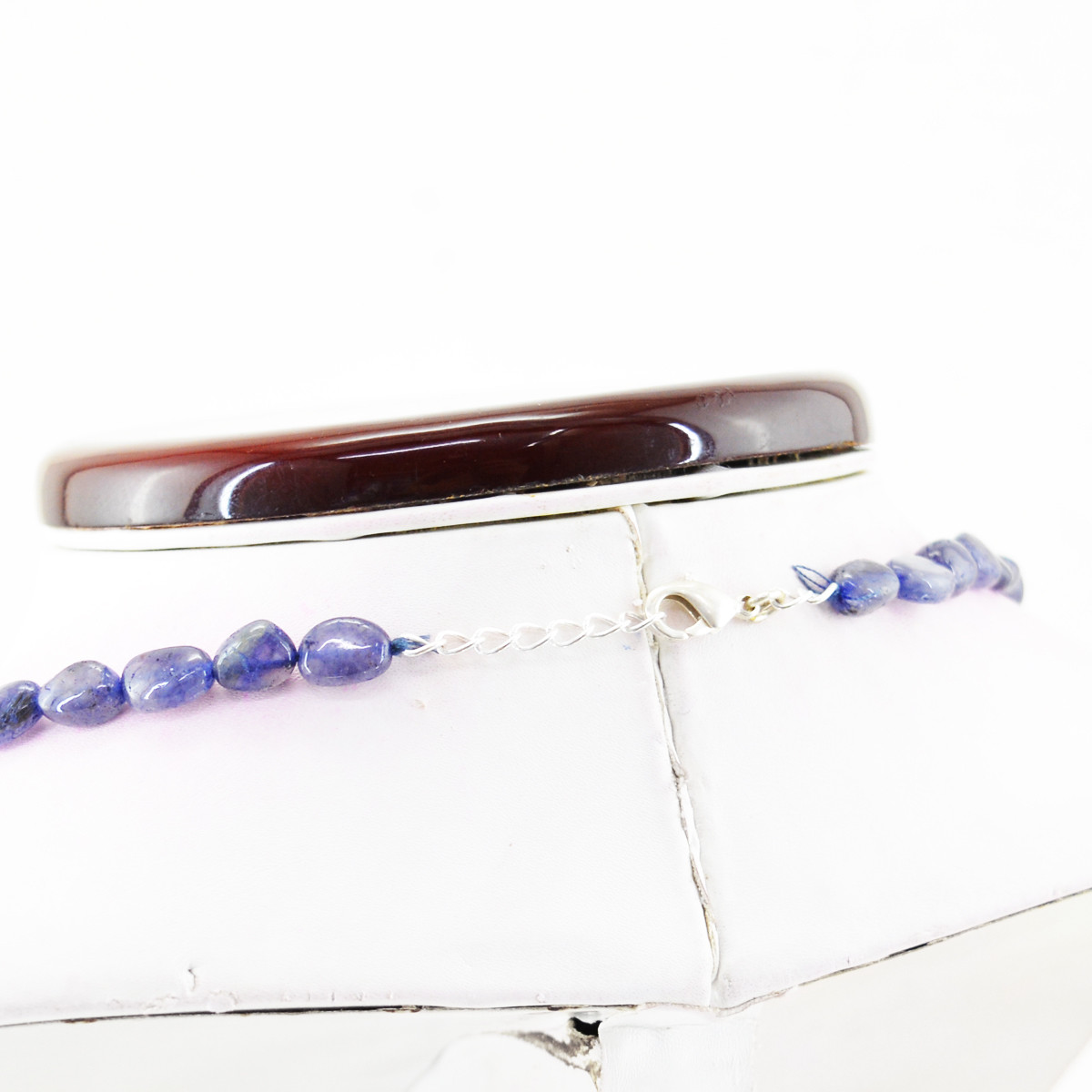 Women Jewellery 309.00 Cts Natural Oval Shape Blue Tanzanite Real Beads Necklace